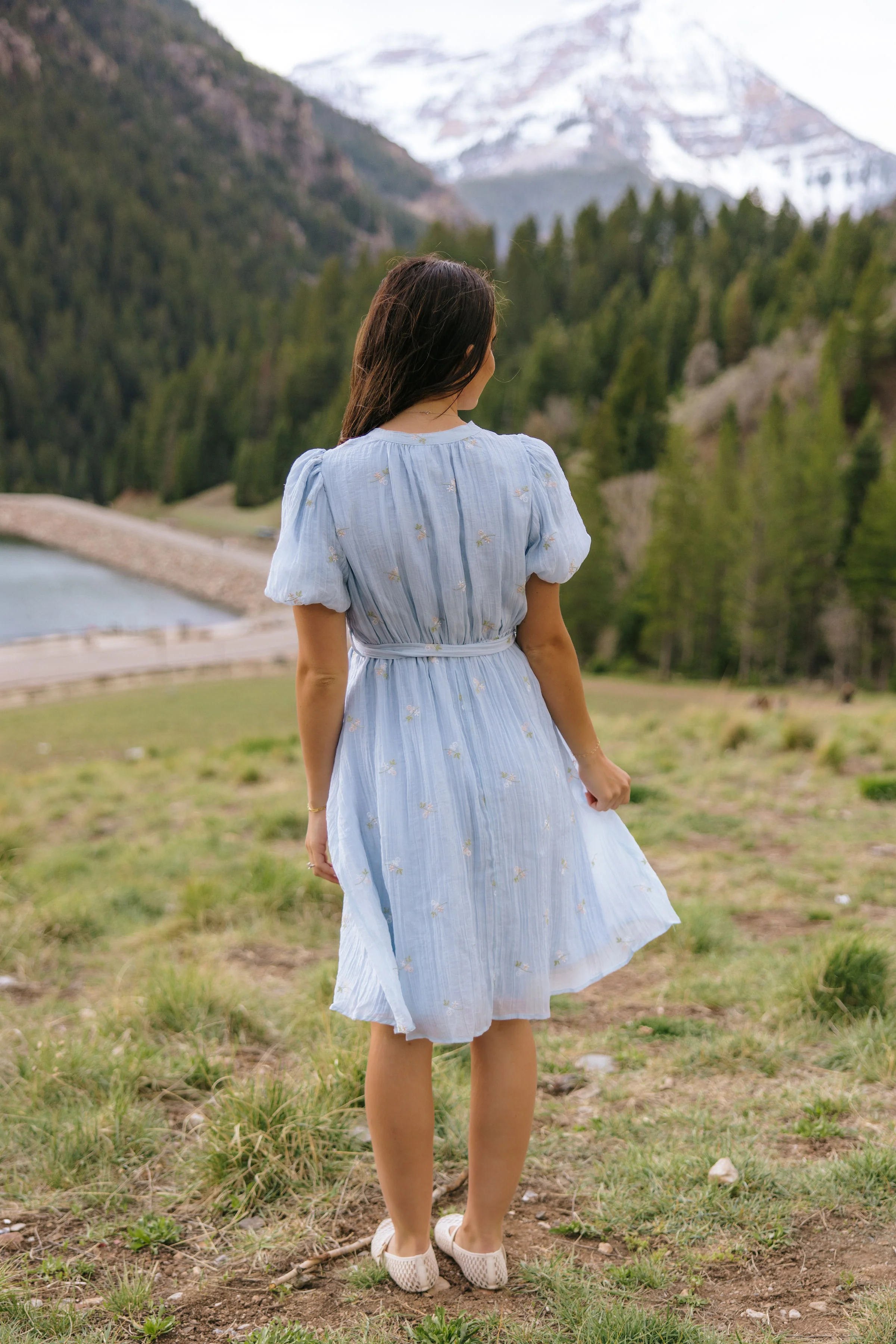 THE AVA FLOWER EMBROIDERED DRESS - Image 7