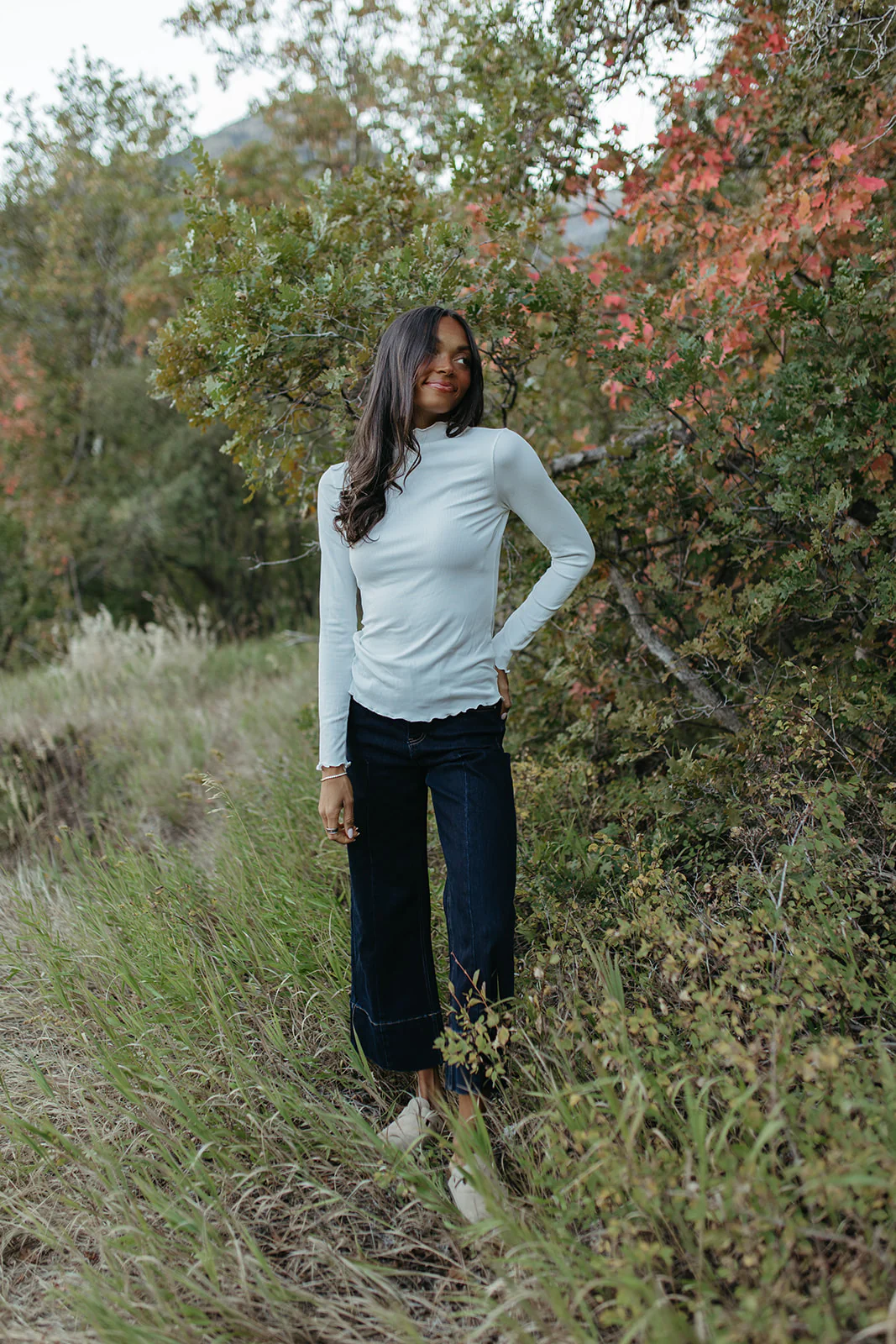 THE AVALYN WIDE LEG SEAM DETAIL JEANS - Image 8