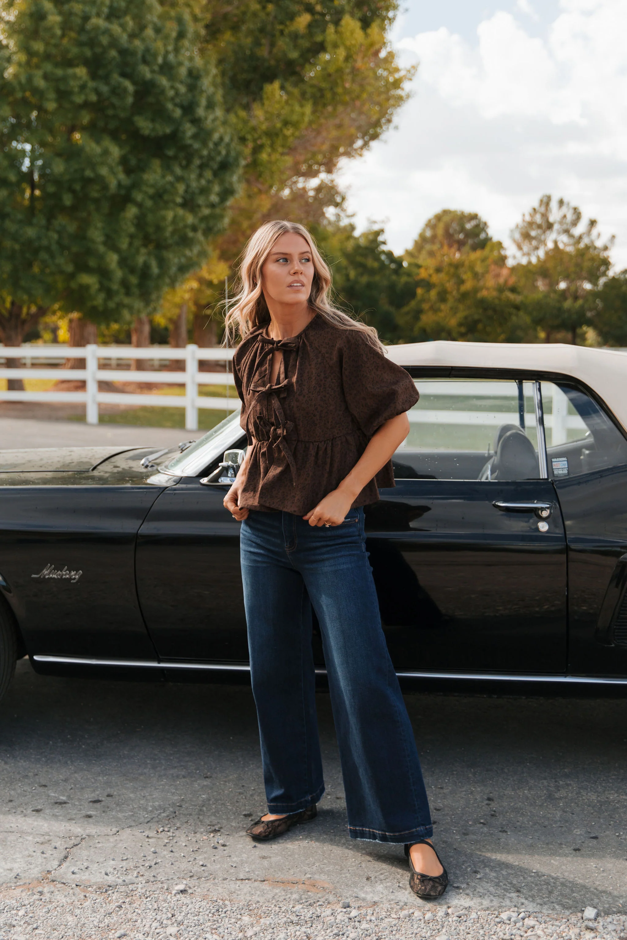 THE BECCA WIDE LEG JEANS IN DARK WASH - Image 5