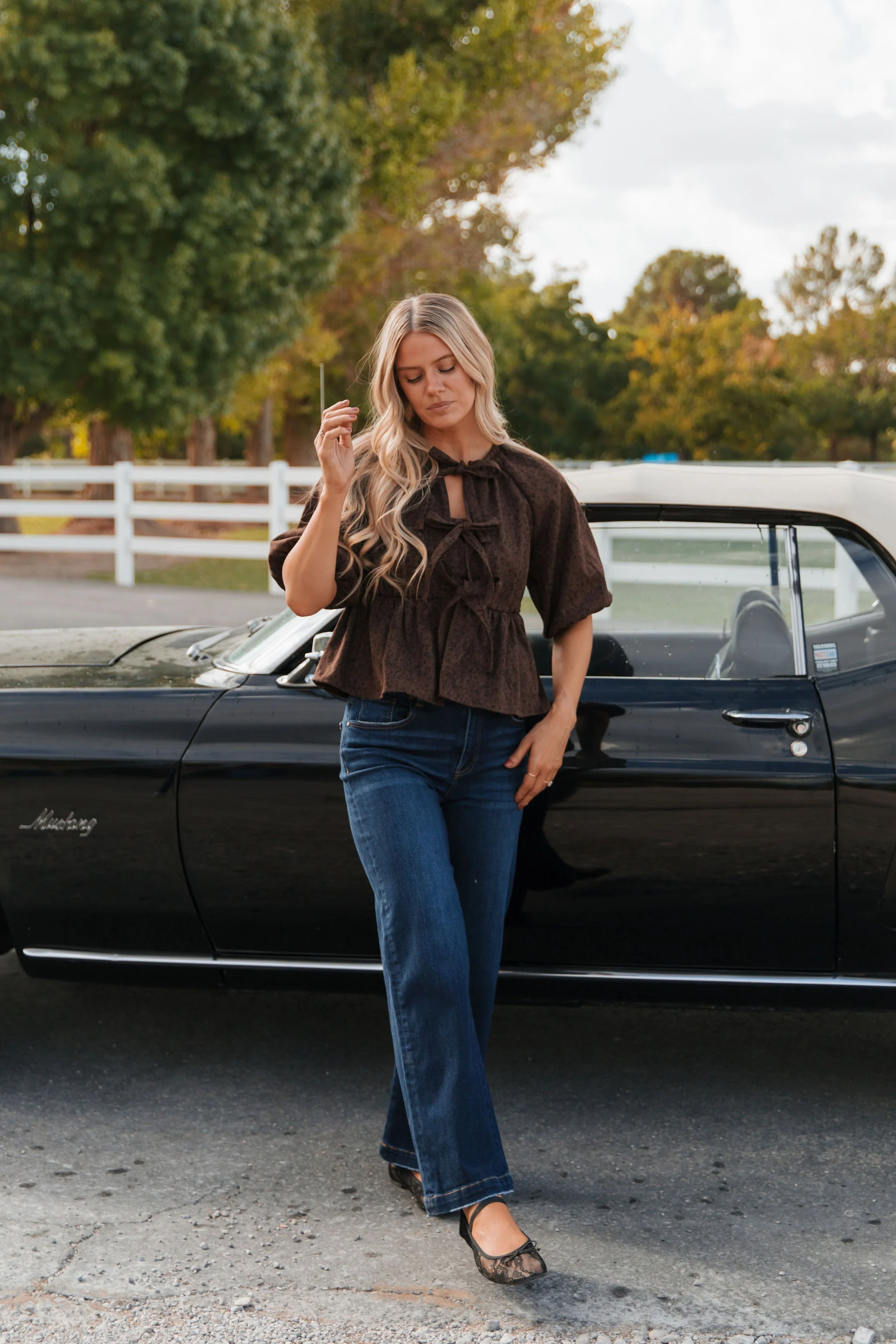 THE BECCA WIDE LEG JEANS IN DARK WASH - Image 7