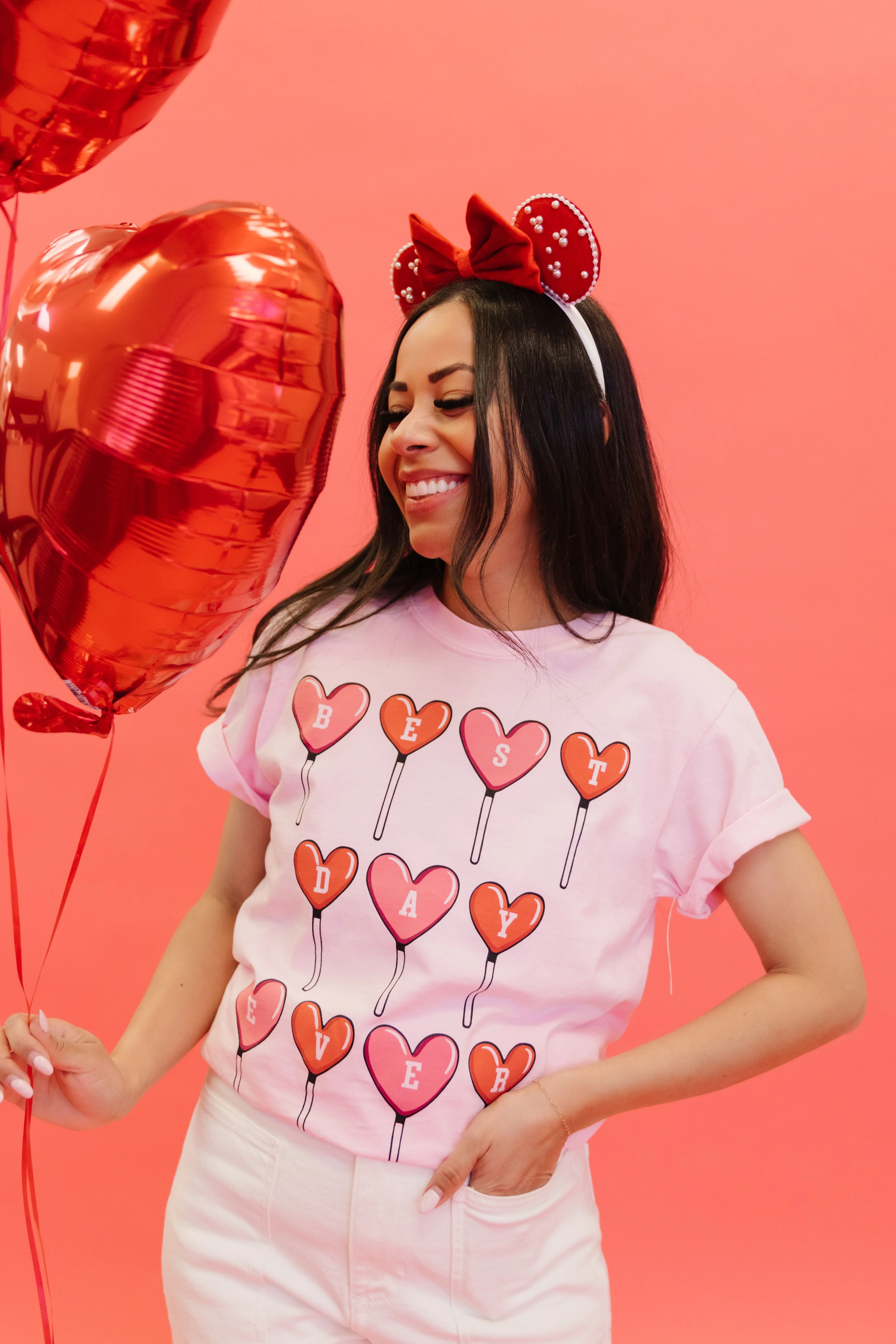 THE BEST DAY EVER TEE IN LOLLIPOP PINK BY PINK DESERT - Image 9