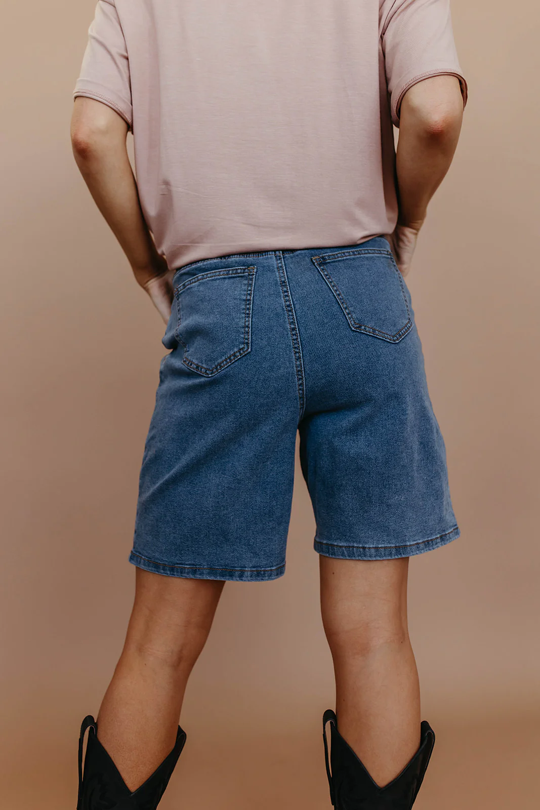 THE BRANDY HIGH-RISE BERMUDA DENIM SHORTS - Image 10