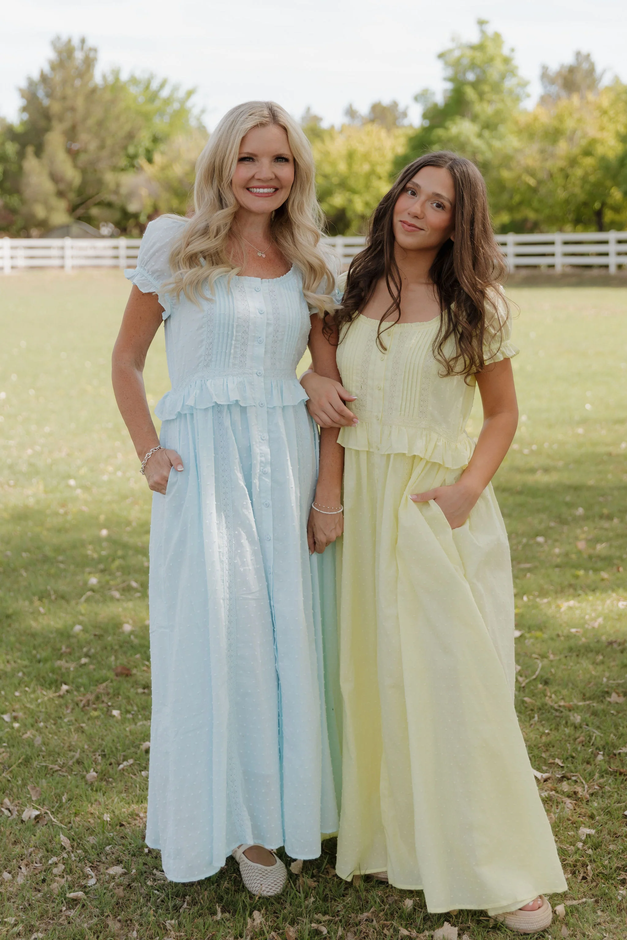 THE BRITTNEY SWISS DOT DRESS IN AIRY BLUE - Image 5