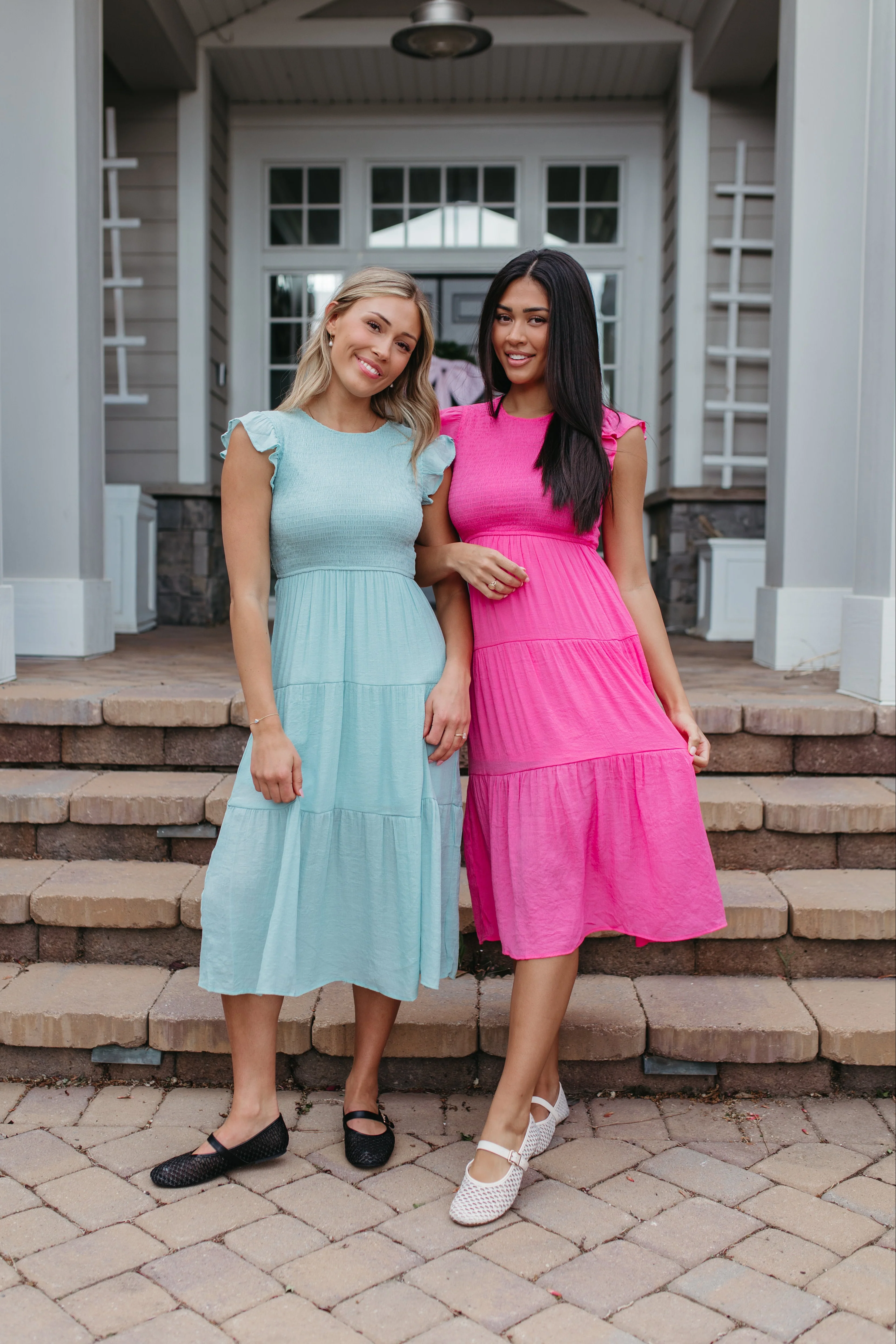 THE CAMILLE TIERED DRESS IN MINT GREEN - Image 5