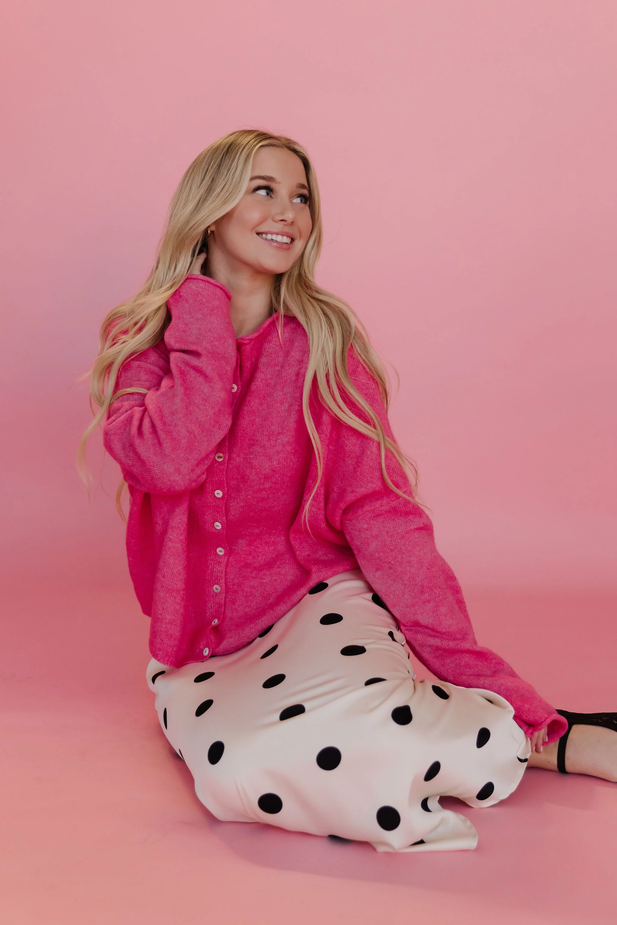 THE CAMPBELL CARDIGAN IN BUBBLEGUM - Image 6