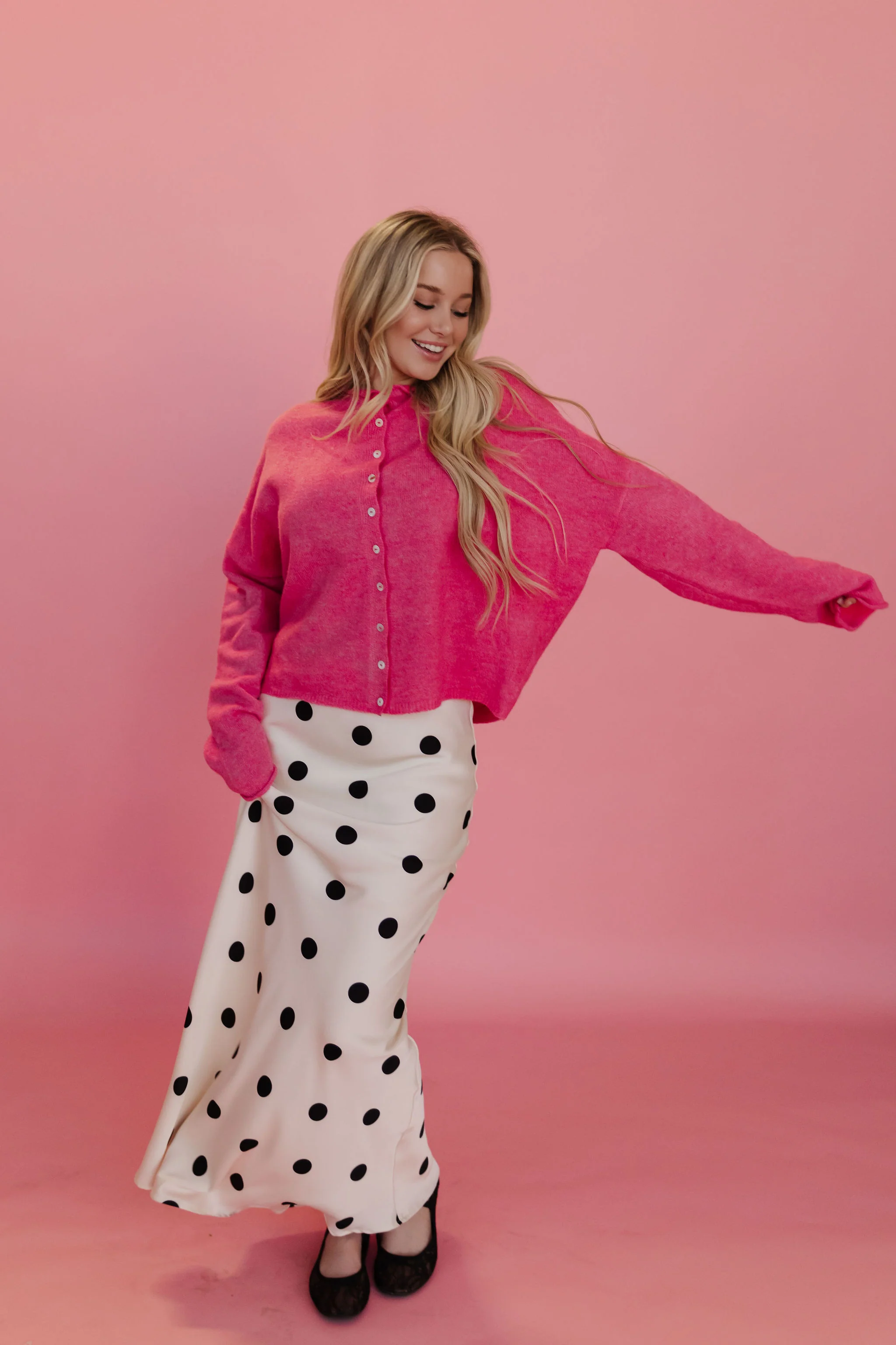THE CAMPBELL CARDIGAN IN BUBBLEGUM - Image 7