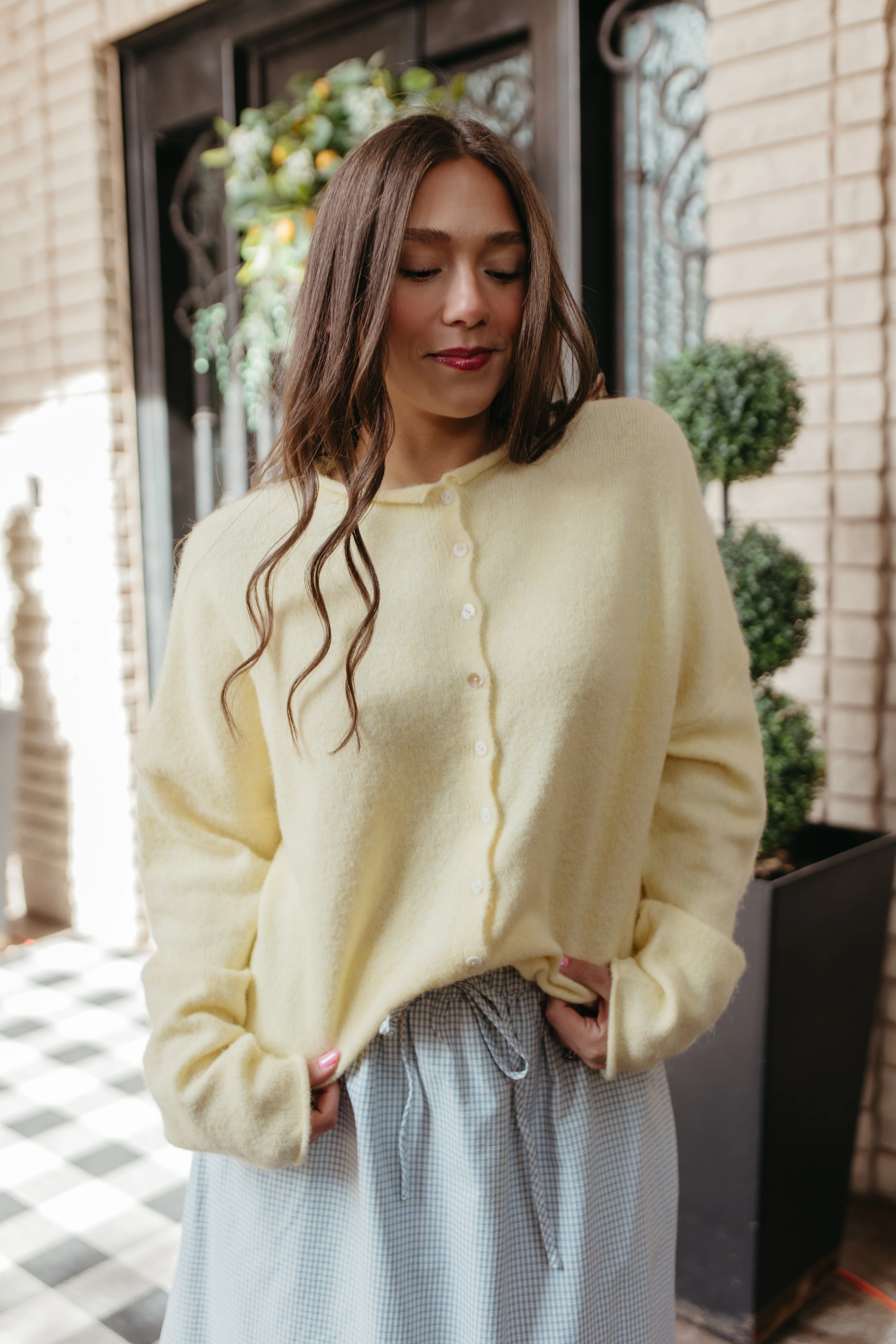 THE CAMPBELL CARDIGAN IN BUTTER - Image 4