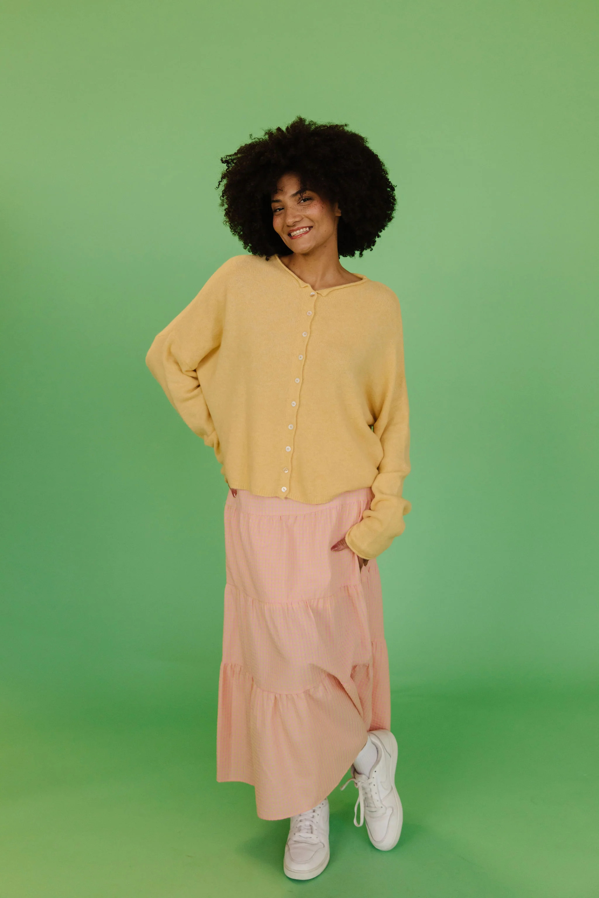 THE CAMPBELL CARDIGAN IN BUTTERCREAM YELLOW - Image 8