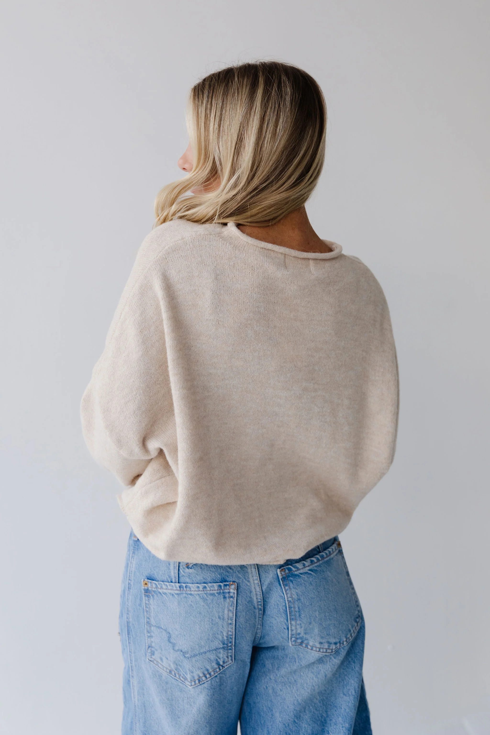 THE CAMPBELL CARDIGAN IN NATURAL - Image 4