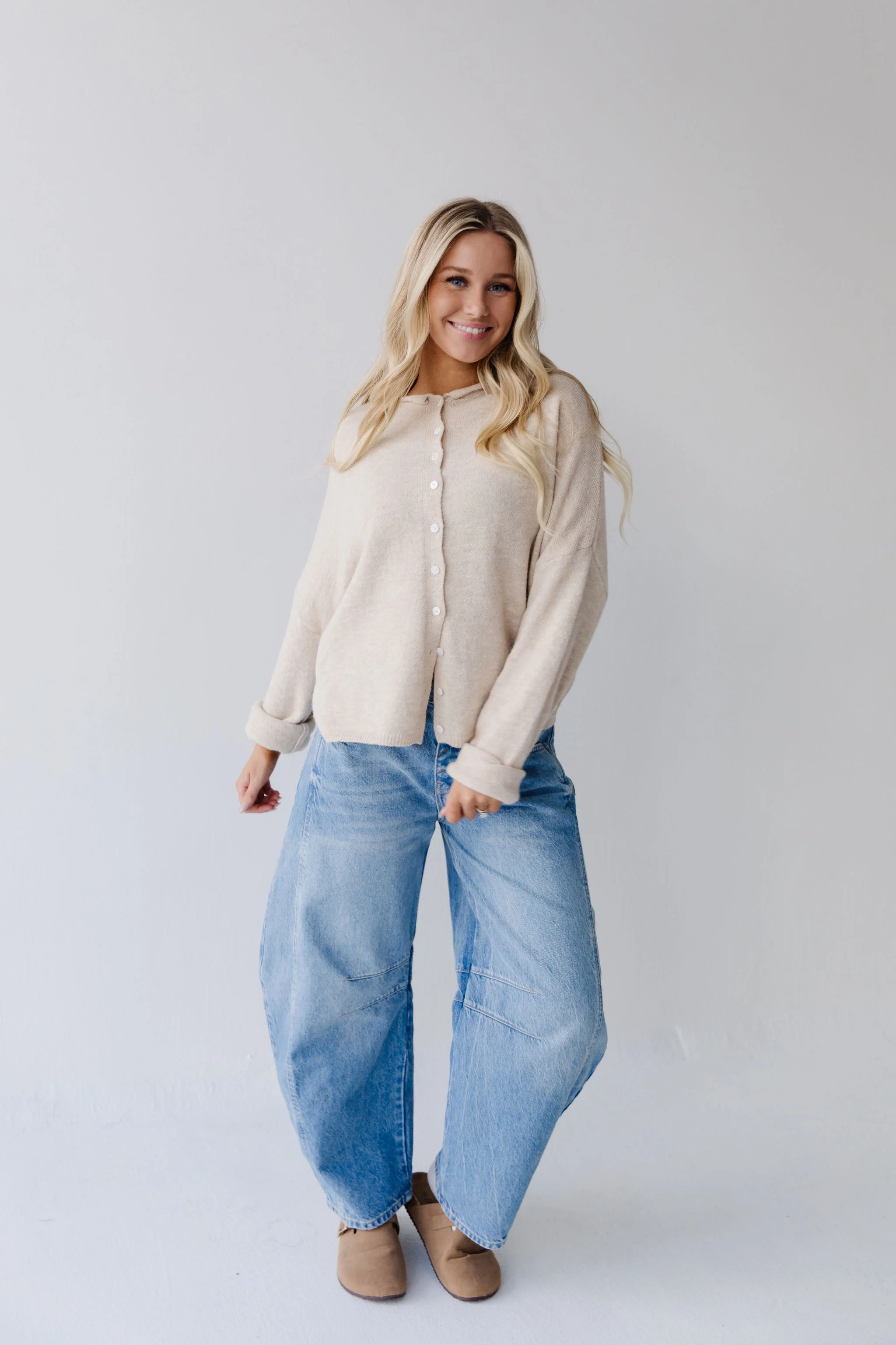 THE CAMPBELL CARDIGAN IN NATURAL - Image 7