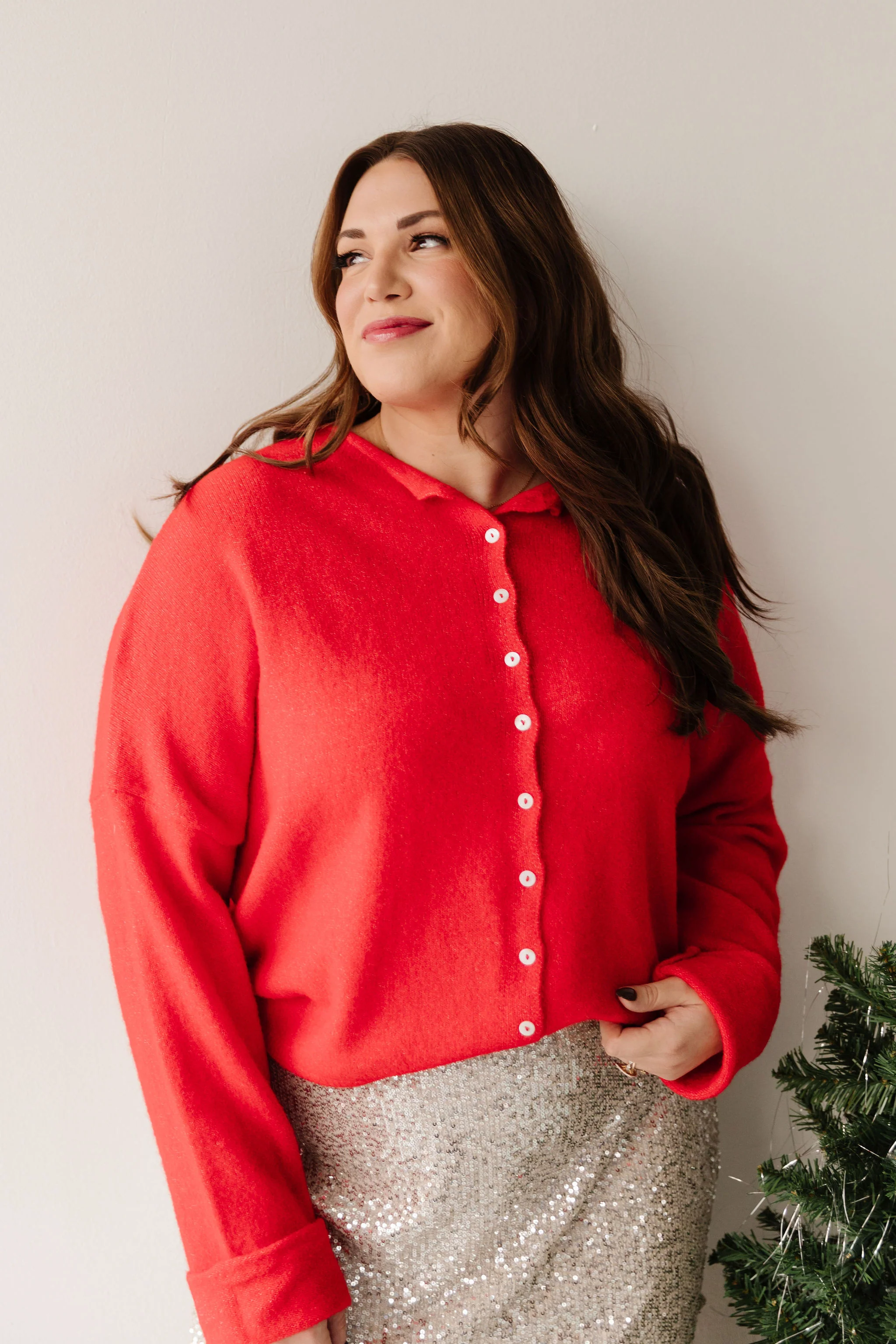 THE CAMPBELL CARDIGAN IN RED - Image 11
