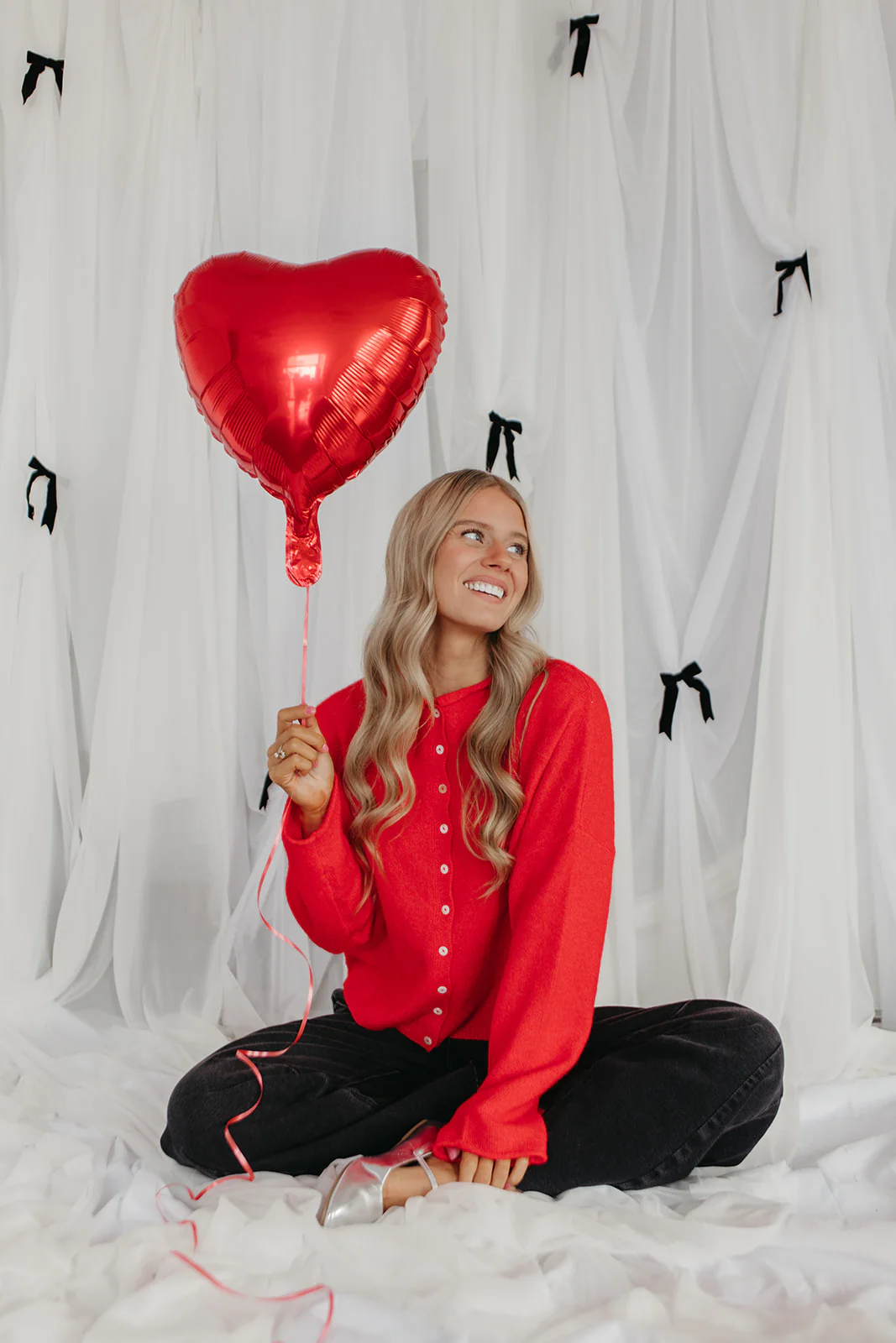 THE CAMPBELL CARDIGAN IN RED - Image 3