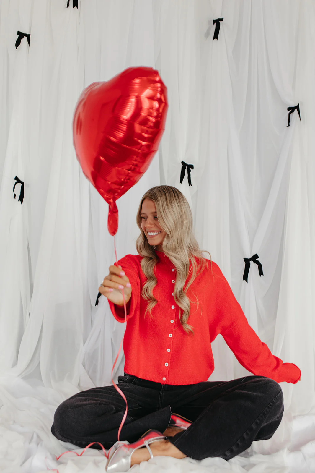 THE CAMPBELL CARDIGAN IN RED - Image 5