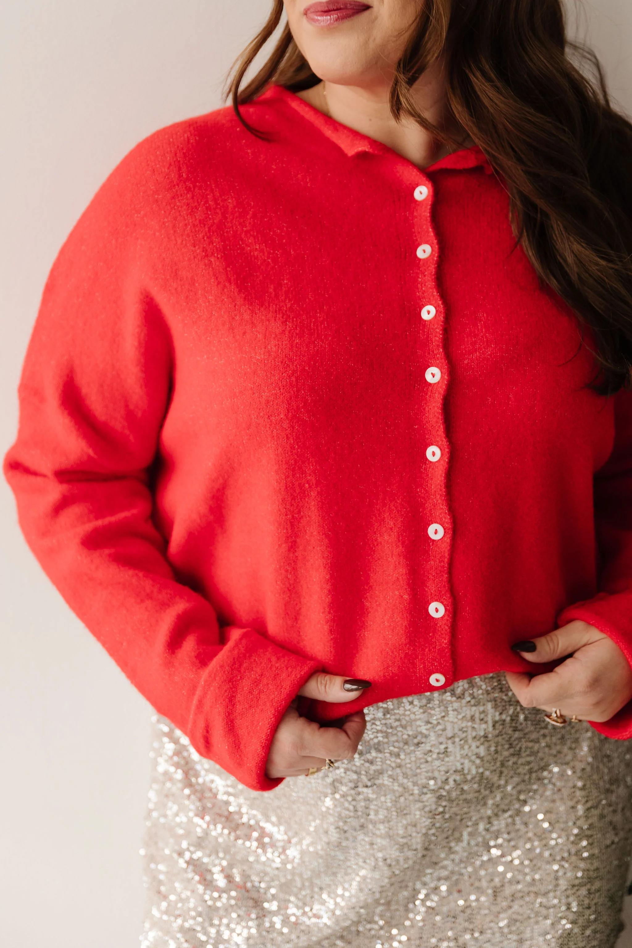 THE CAMPBELL CARDIGAN IN RED - Image 6