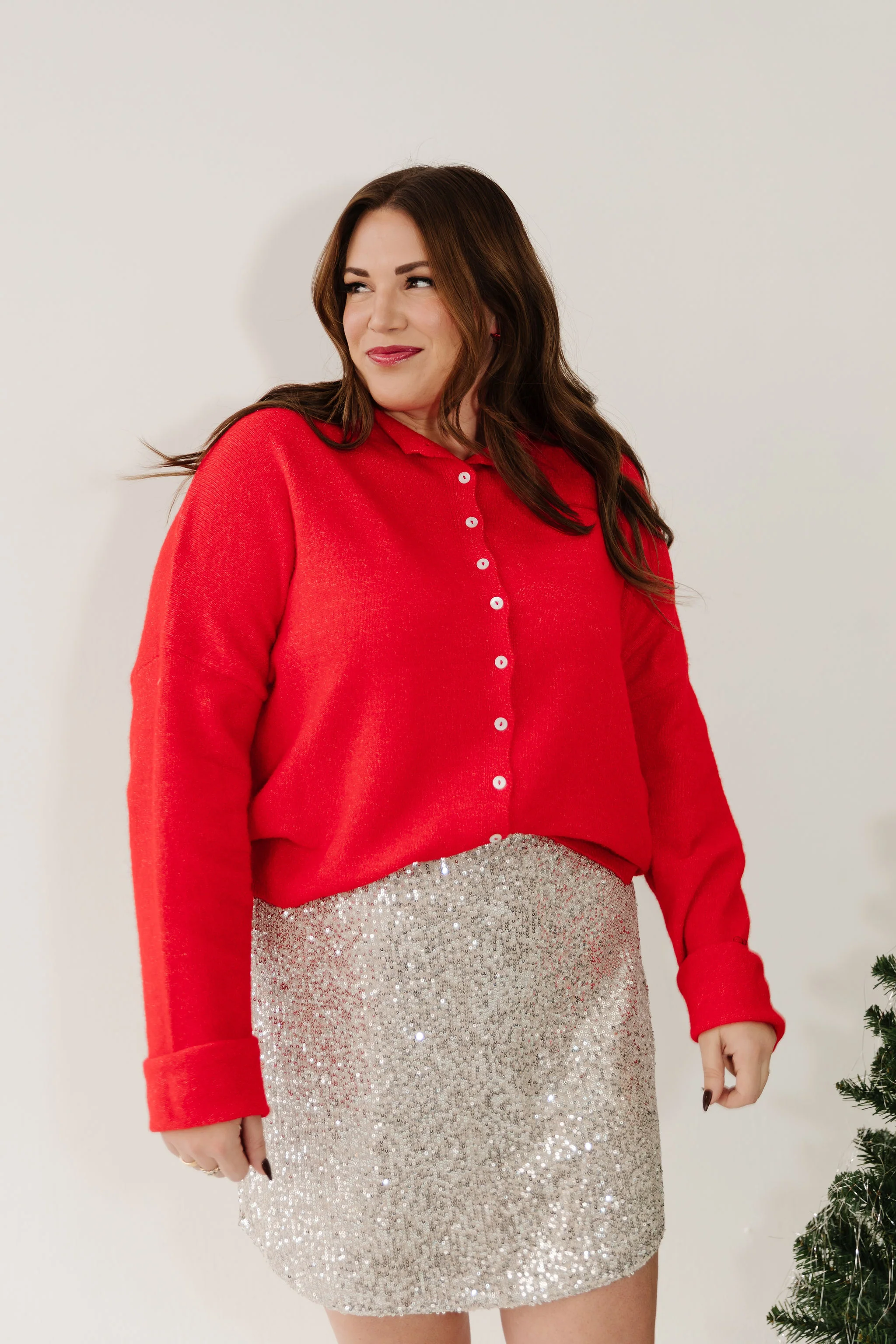 THE CAMPBELL CARDIGAN IN RED - Image 8
