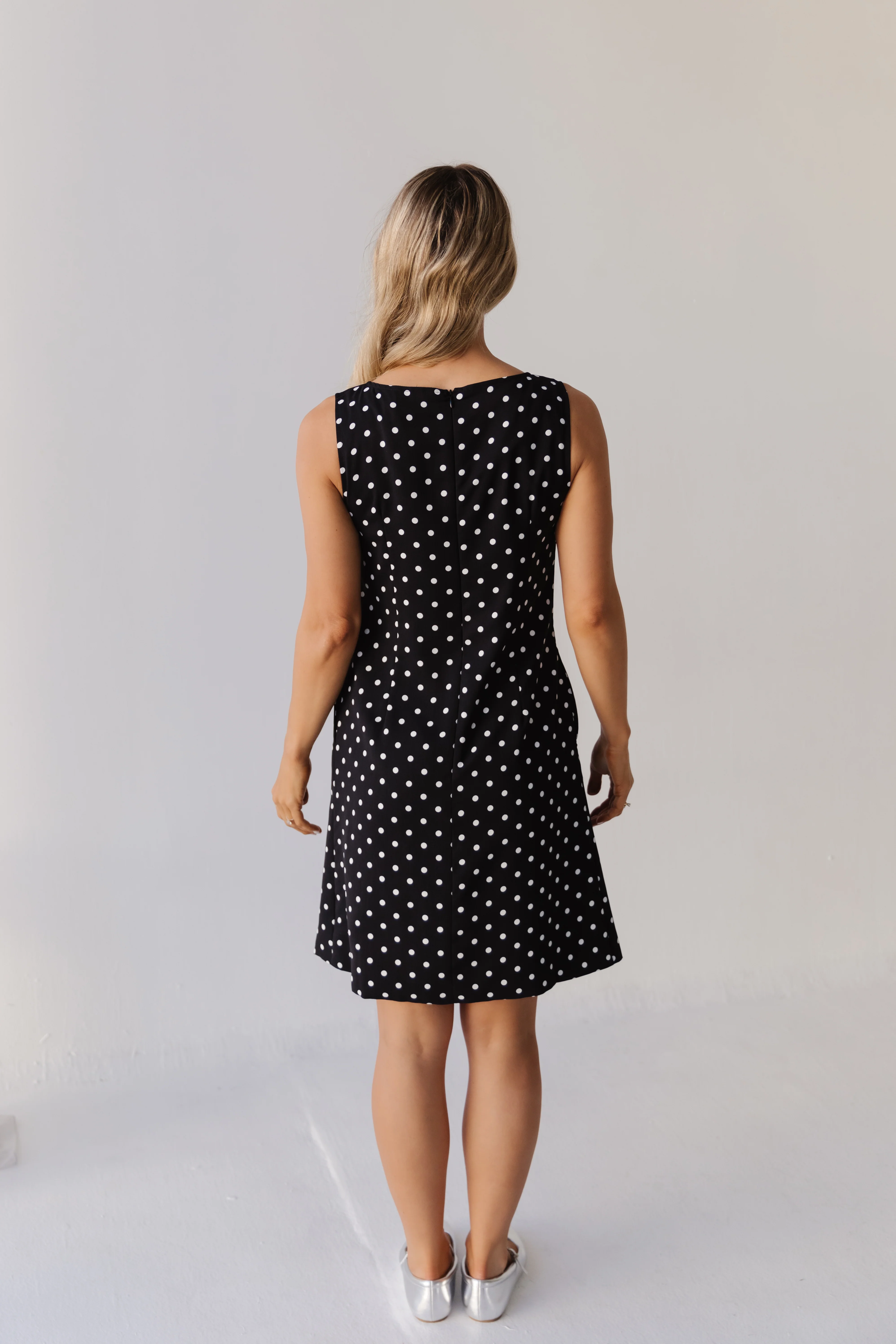 THE CHARLOTTE POLKA DOT DRESS IN BLACK - Image 6