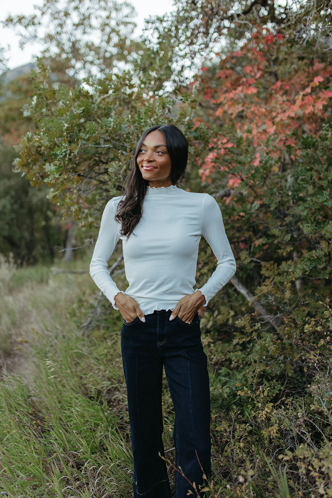 THE CORINA MERROW MOCK NECK IN CREAM - Image 3