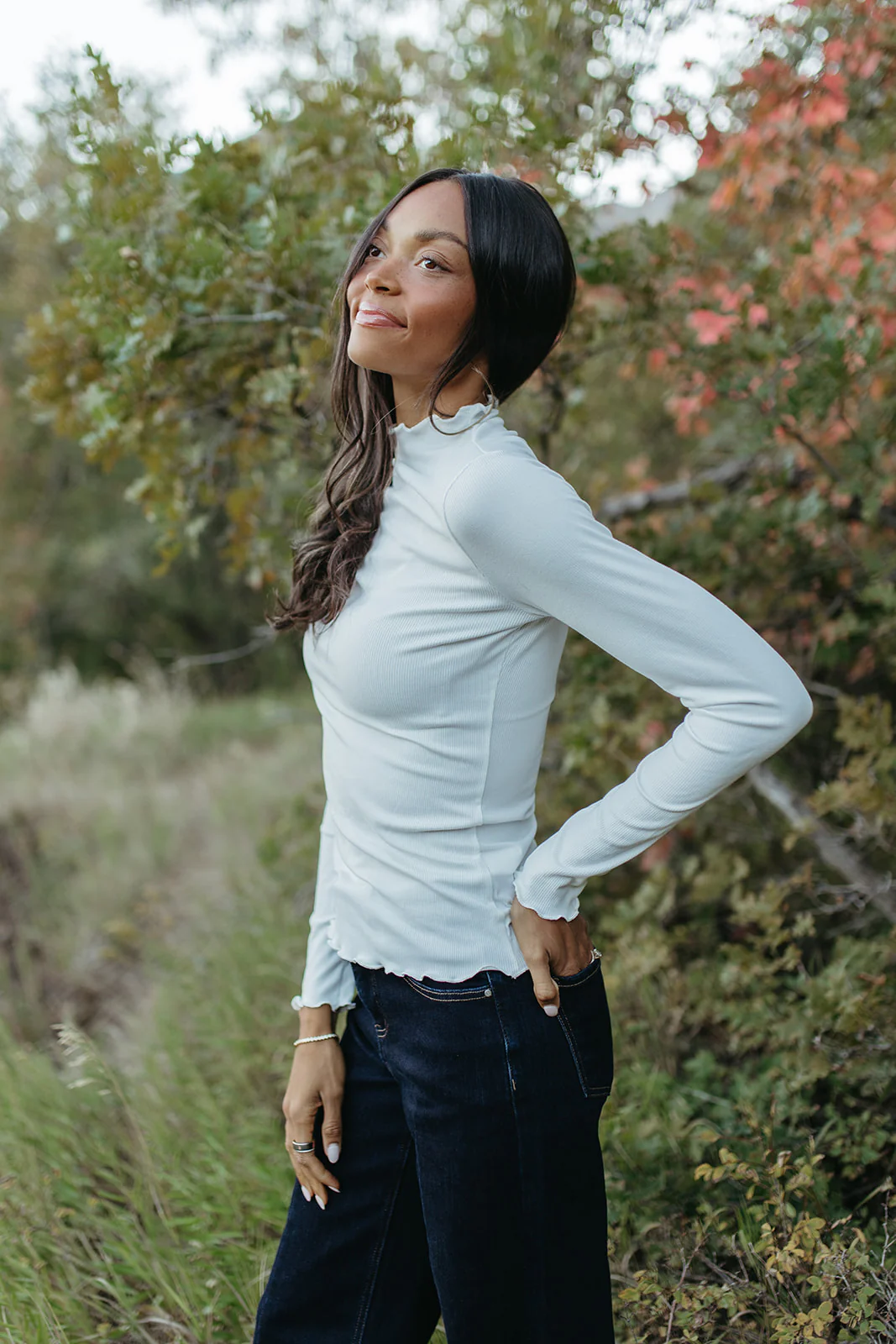 THE CORINA MERROW MOCK NECK IN CREAM - Image 5