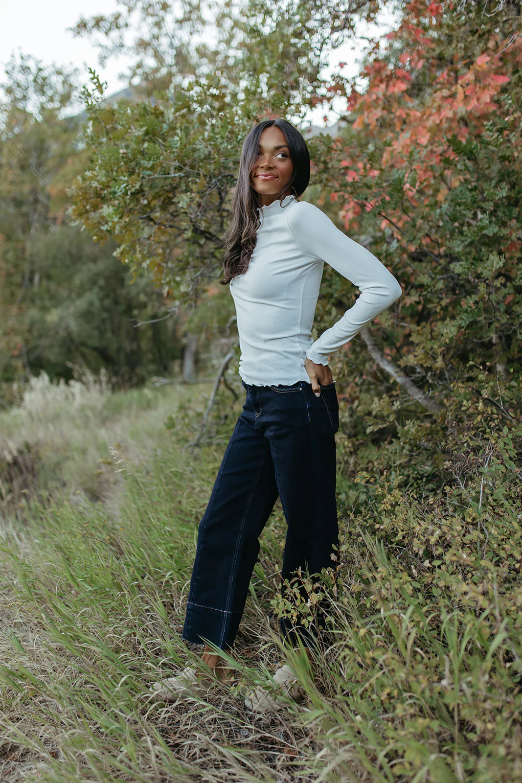 THE CORINA MERROW MOCK NECK IN CREAM - Image 6
