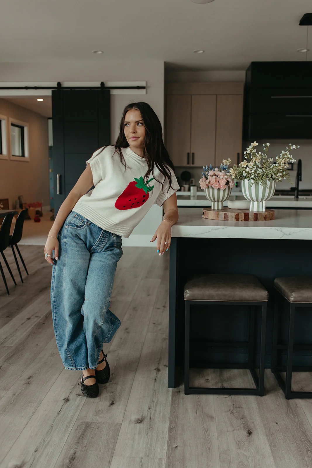 THE DELANEY STRAWBERRY KNIT TOP - Image 4