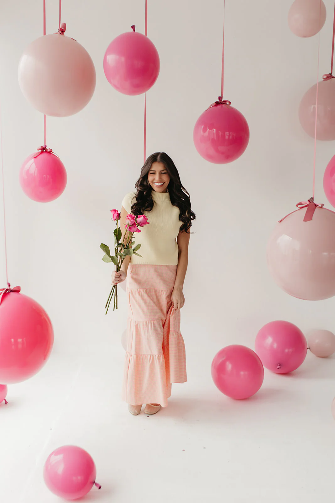 THE DELLA GINGHAM SKIRT IN PINK LEMONADE - Image 6