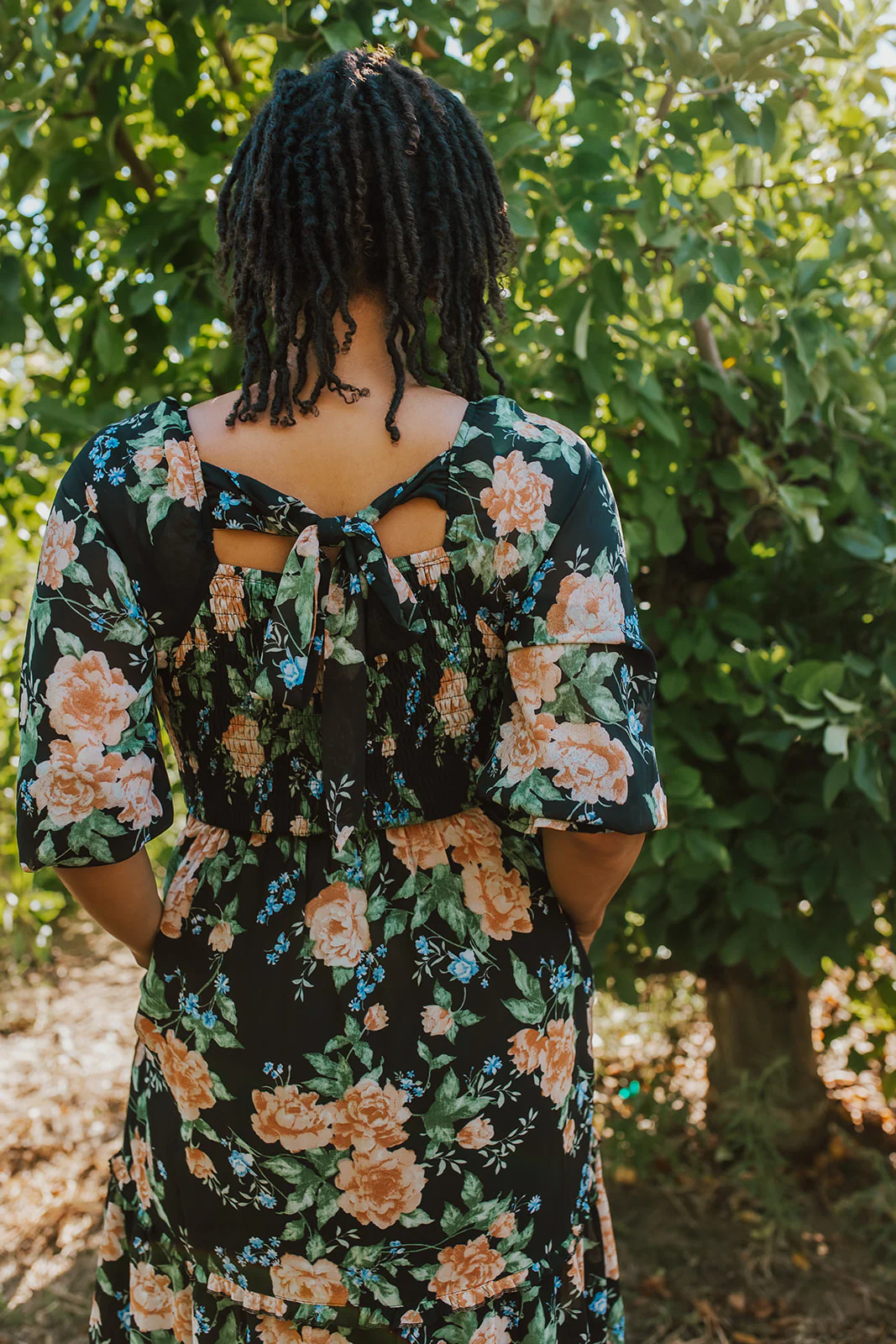 THE ELEANOR DRESS IN BLACK FLORAL BY PINK DESERT - Image 18