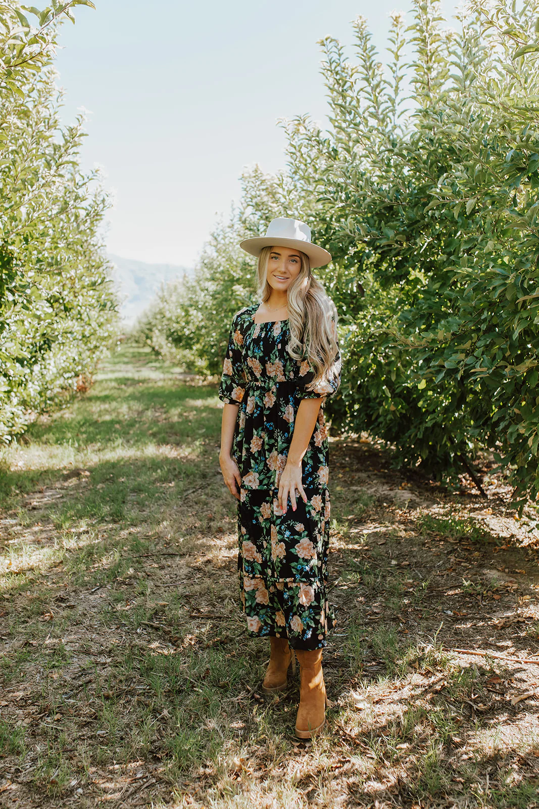 THE ELEANOR DRESS IN BLACK FLORAL BY PINK DESERT - Image 19