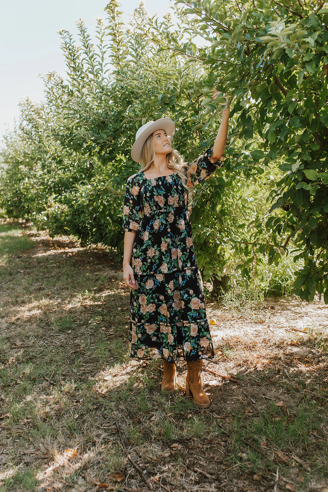 THE ELEANOR DRESS IN BLACK FLORAL BY PINK DESERT - Image 20