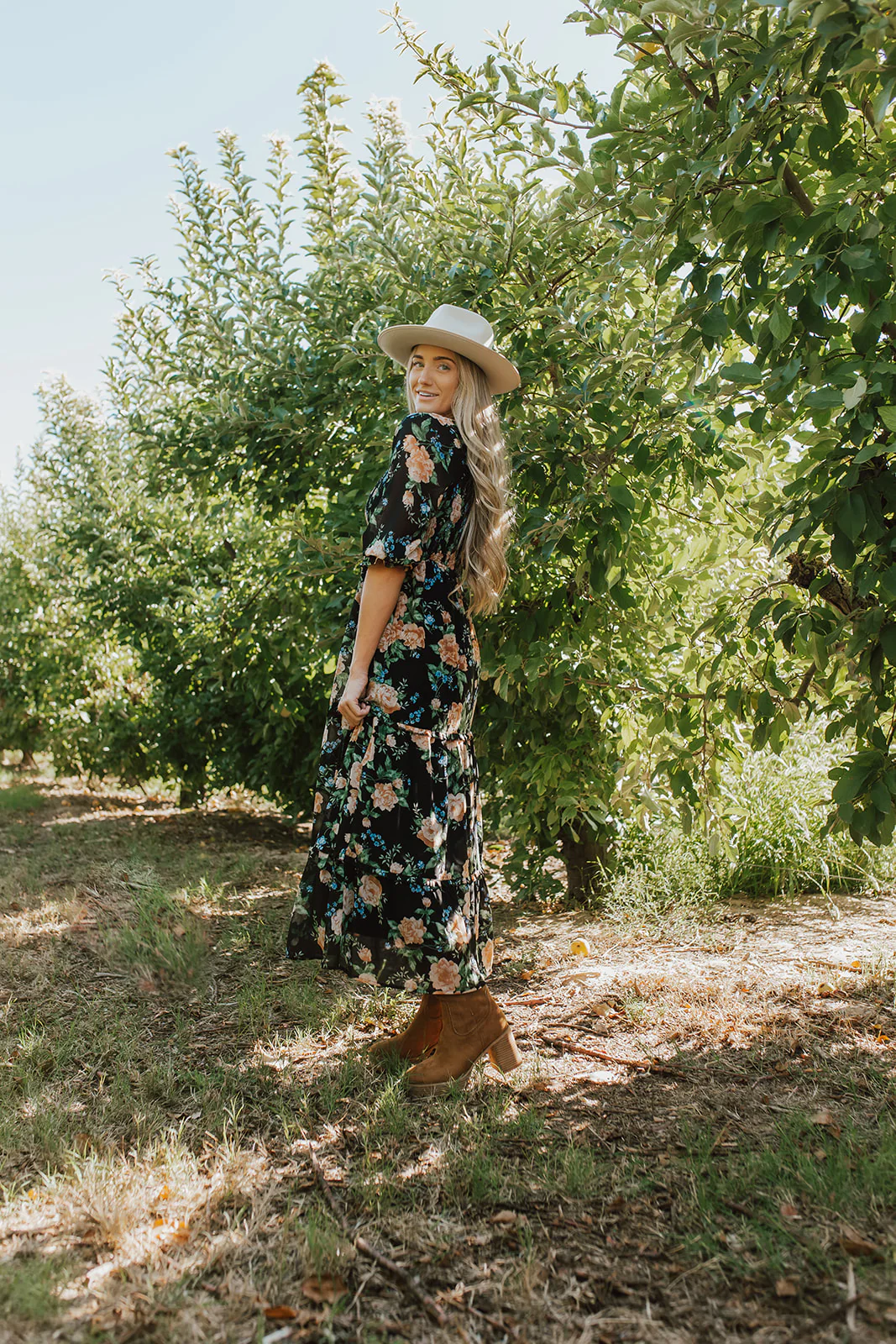 THE ELEANOR DRESS IN BLACK FLORAL BY PINK DESERT - Image 22