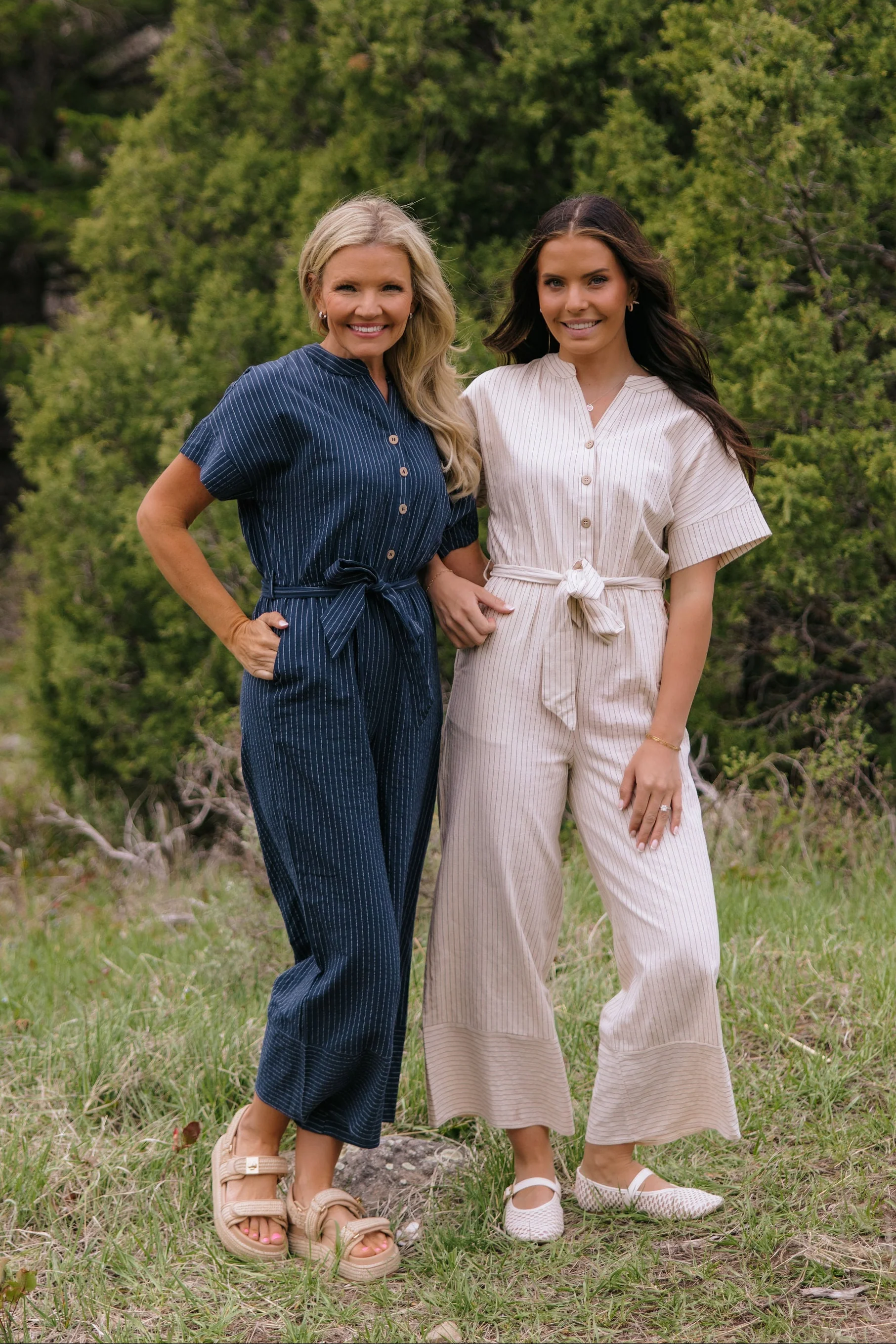 THE EMBER STRIPE JUMPSUIT IN NAVY - Image 7