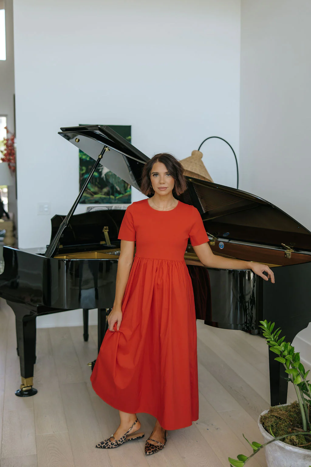 THE FAYE SOLID MAXI DRESS IN RED - Image 10