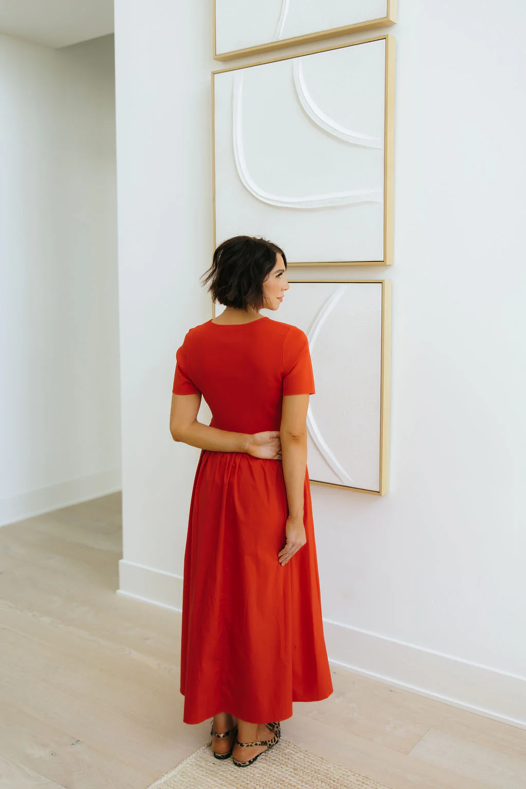 THE FAYE SOLID MAXI DRESS IN RED - Image 9