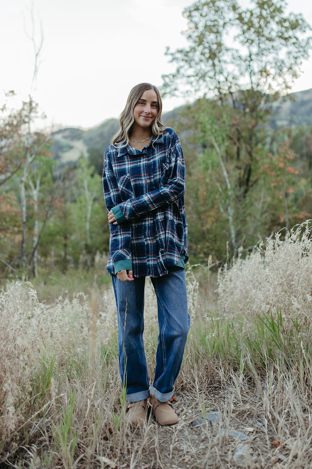 THE GEORGIA FLANNEL SHACKET IN NAVY - Image 5