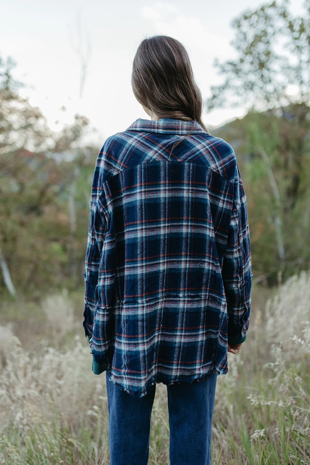 THE GEORGIA FLANNEL SHACKET IN NAVY - Image 6