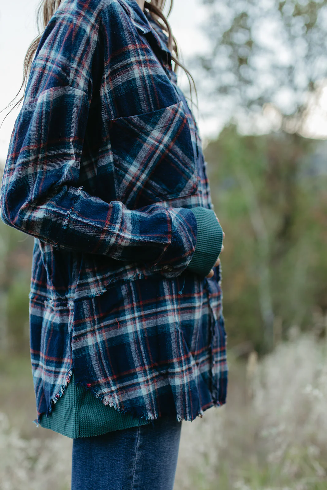 THE GEORGIA FLANNEL SHACKET IN NAVY - Image 7