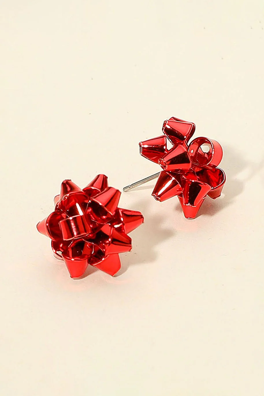 THE HOLIDAY BOW STUD EARRINGS SMALL - Image 6