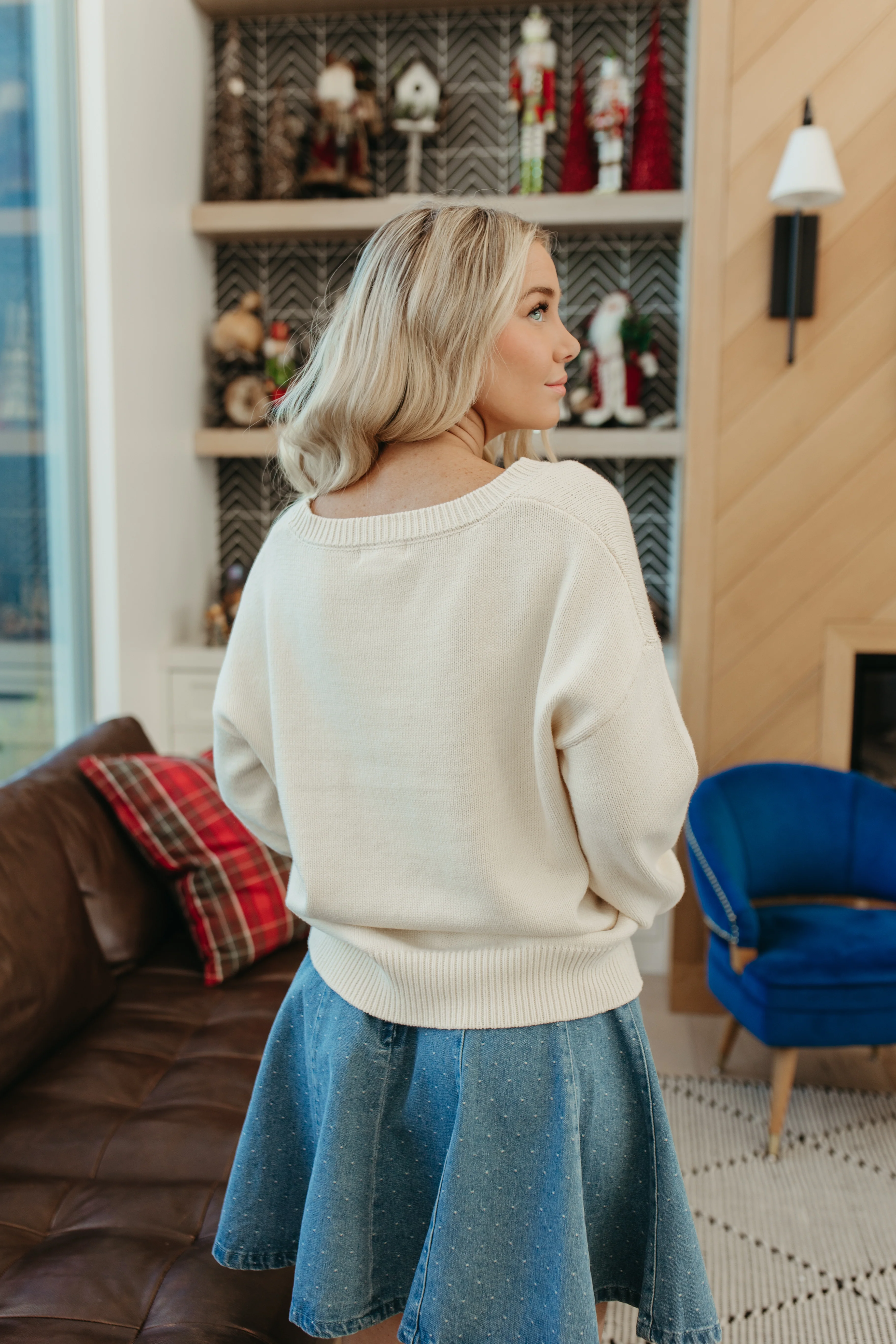 THE HONEY BEAR SWEATER IN CREAM - Image 8