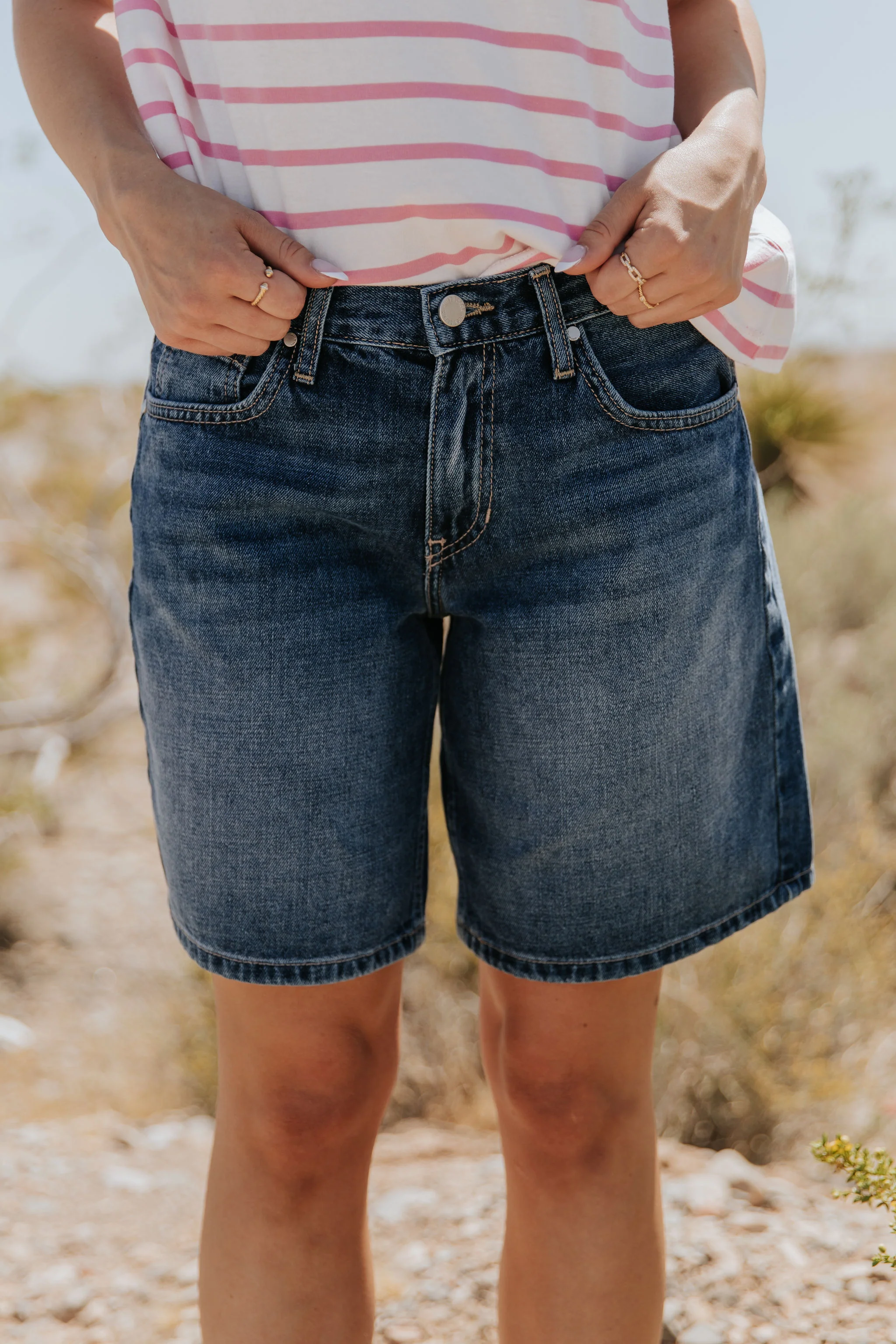THE JBD JORT IN MEDIUM DENIM - Image 8