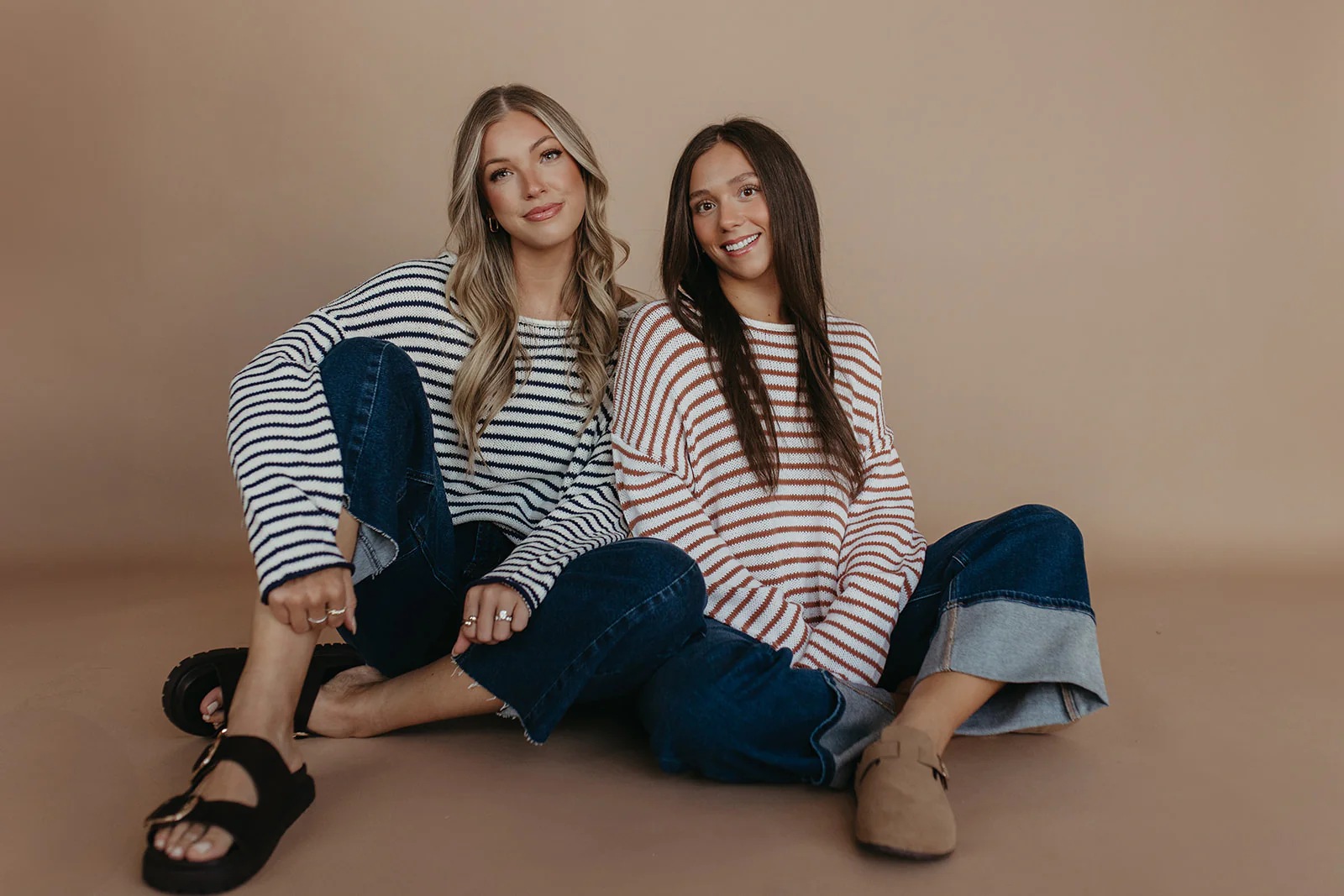 THE JESSICA STRIPED SWEATER IN BROWN - Image 7