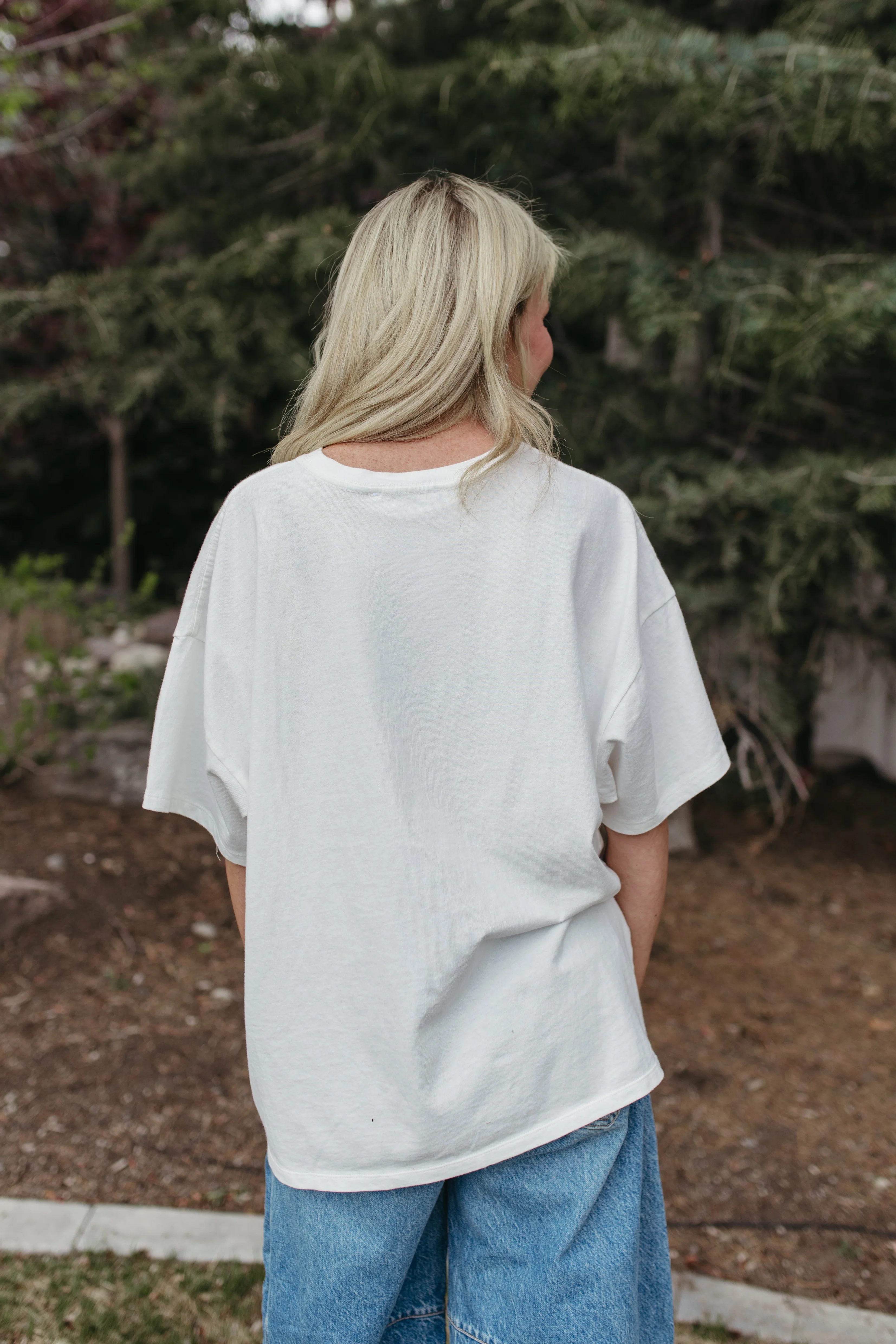THE JOURNI OVERSIZED SHORT SLEEVE SHIRT IN OFF WHITE - Image 7