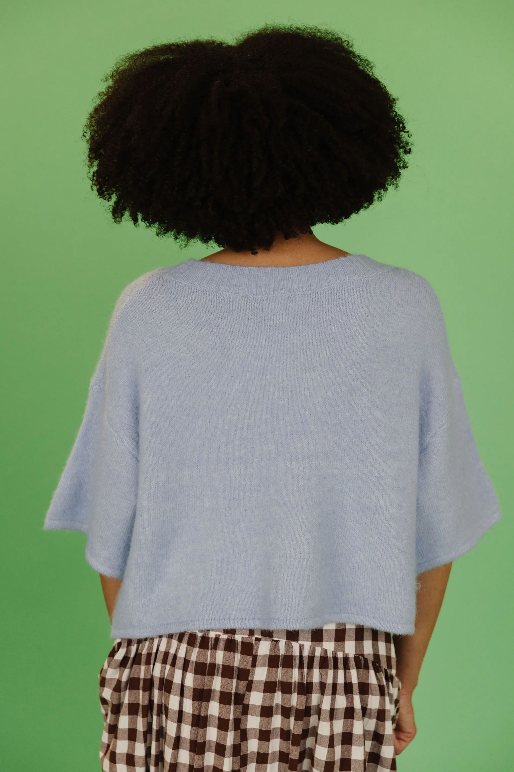 THE KATELYNN KNIT CARDIGAN IN PALE BLUE - Image 4