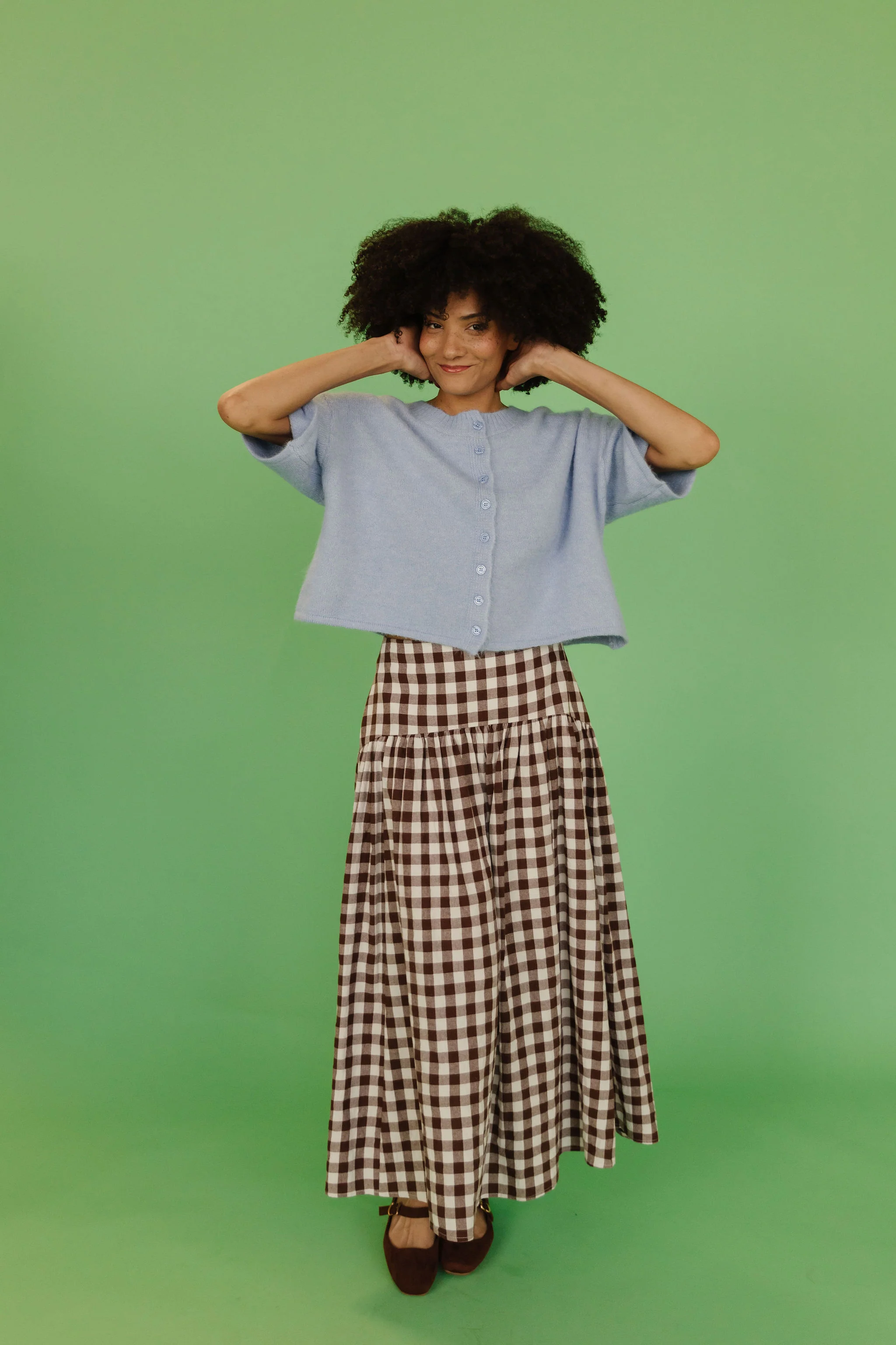 THE KATELYNN KNIT CARDIGAN IN PALE BLUE - Image 8