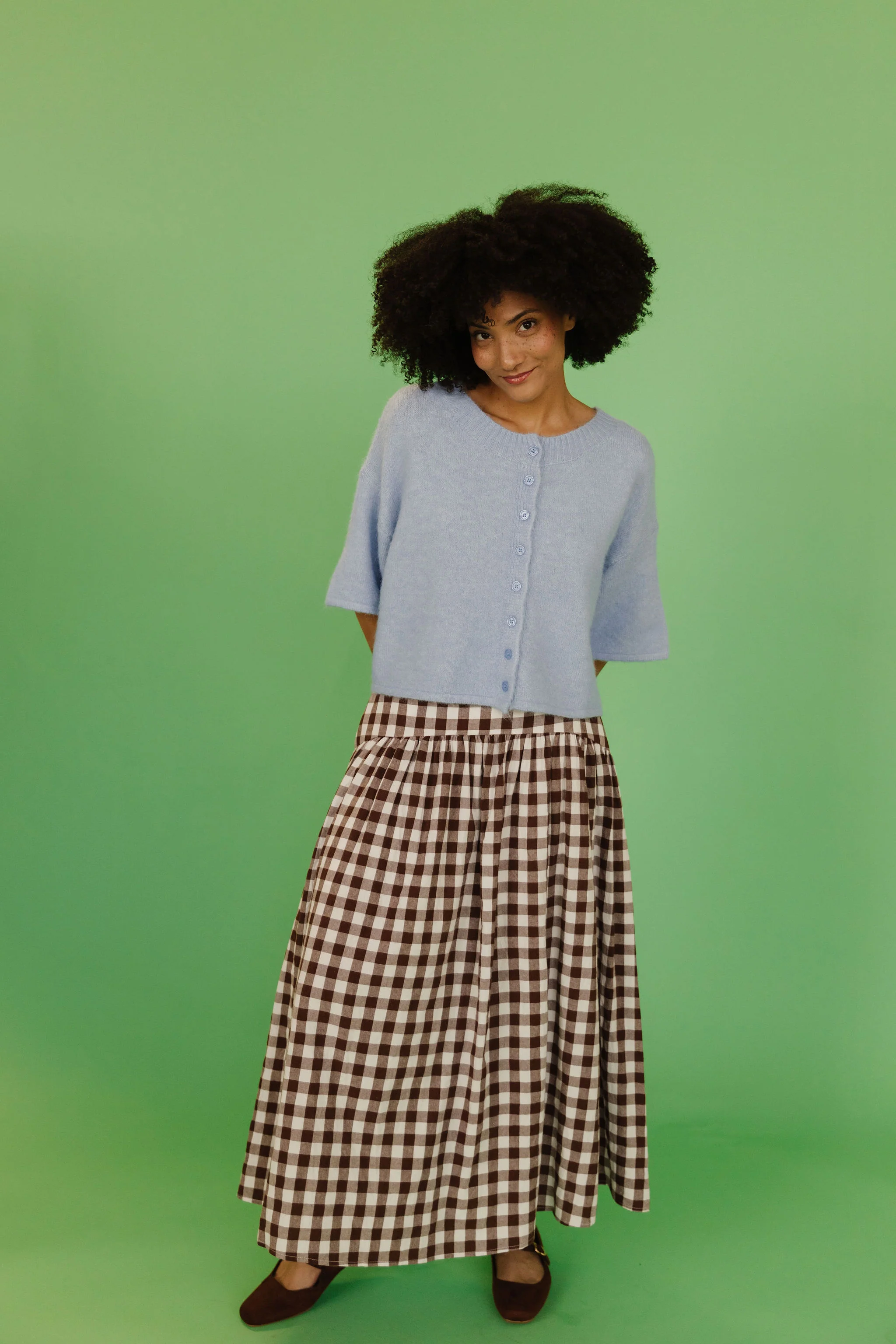 THE KATELYNN KNIT CARDIGAN IN PALE BLUE - Image 9
