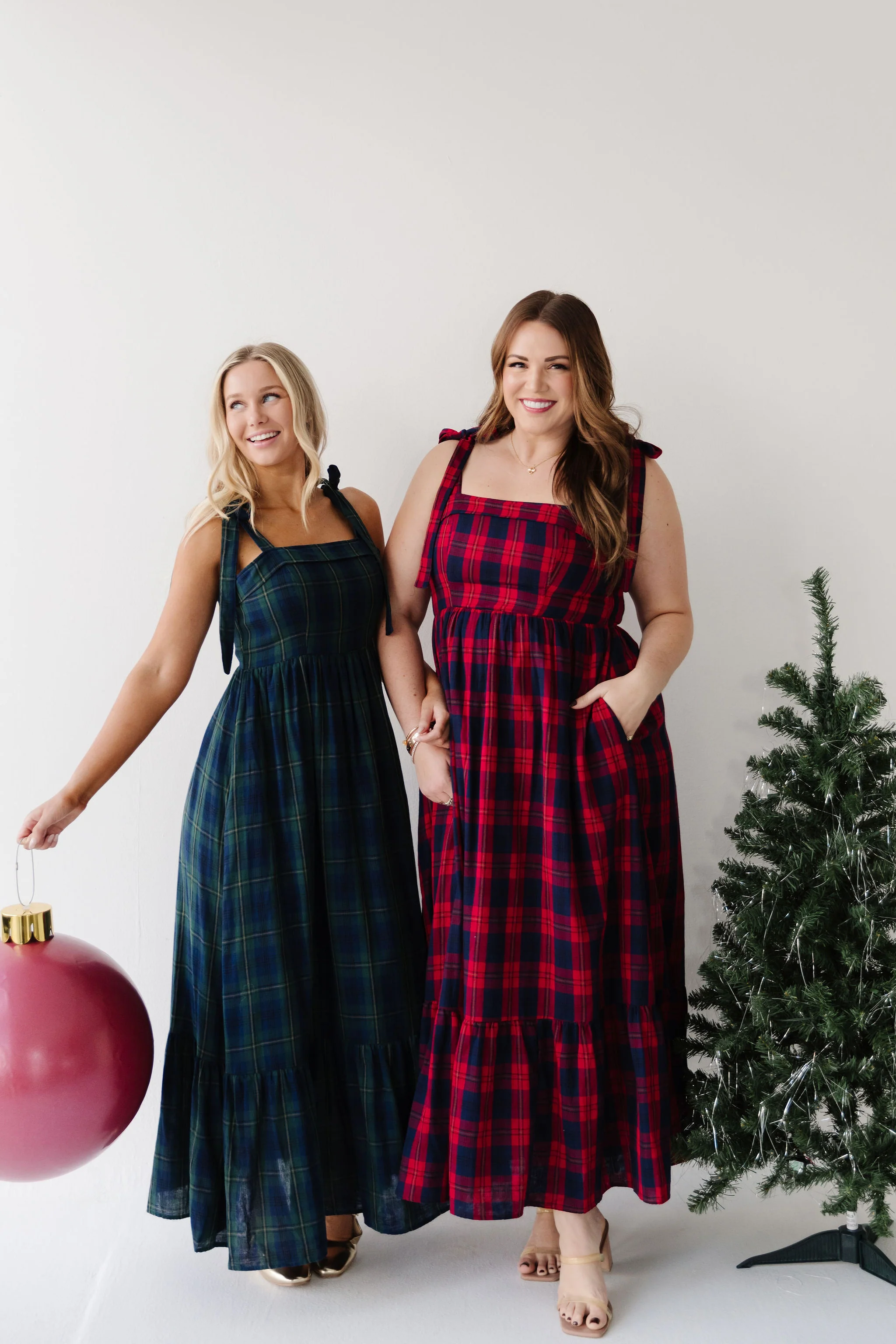THE KATHERINE TARTAN MAXI IN RED PLAID - Image 6