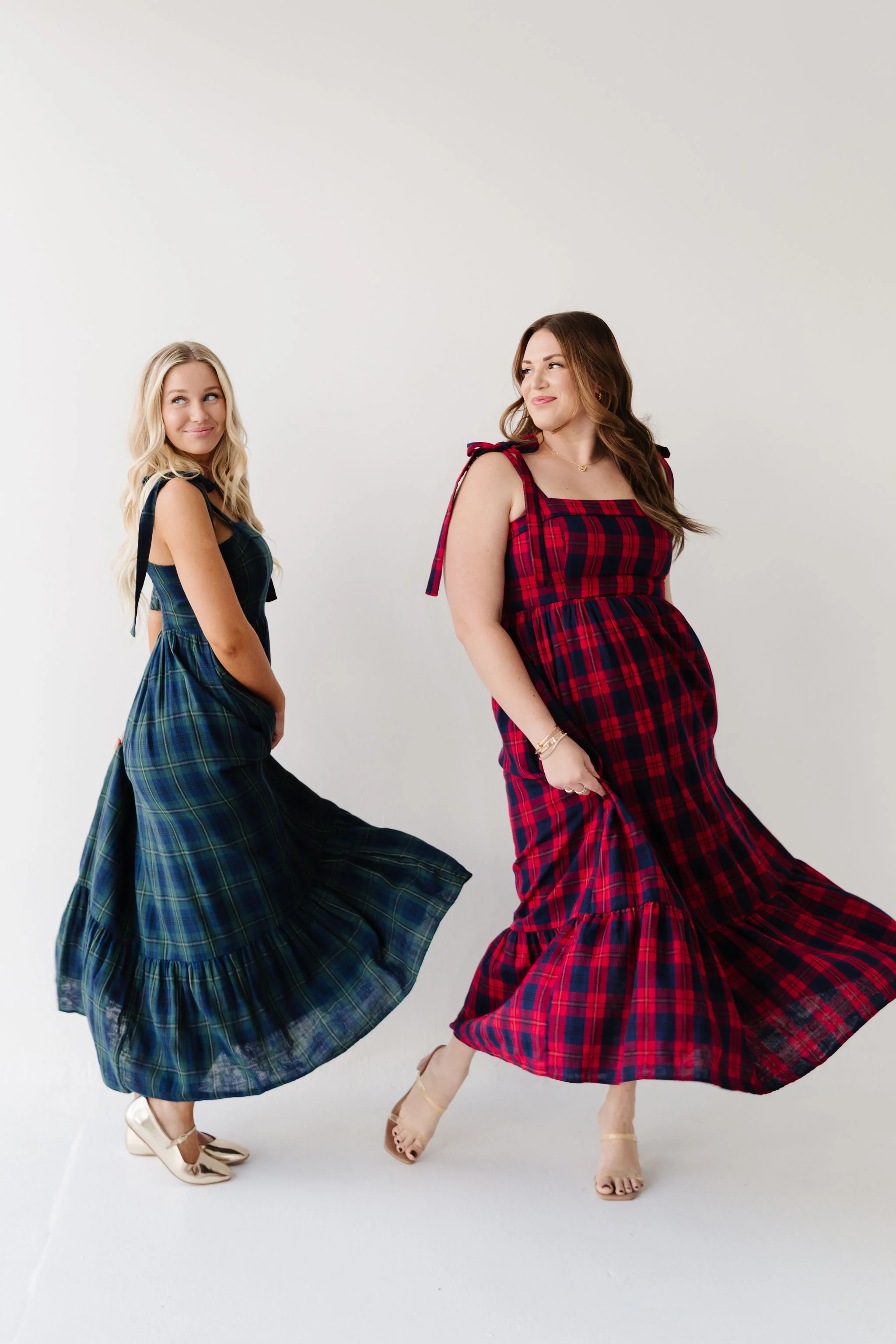 THE KATHERINE TARTAN MAXI IN RED PLAID - Image 7