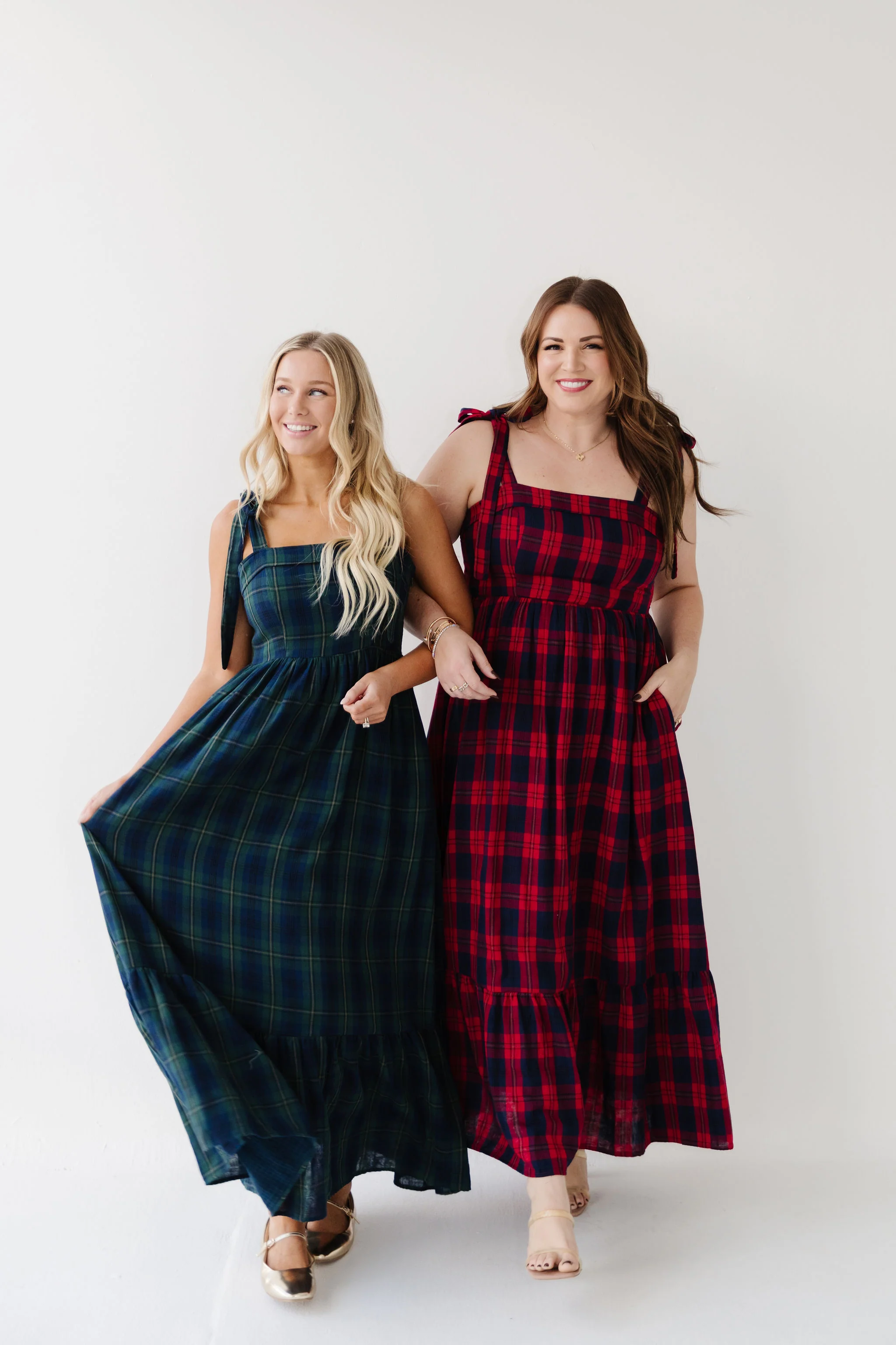 THE KATHERINE TARTAN MAXI IN RED PLAID - Image 8