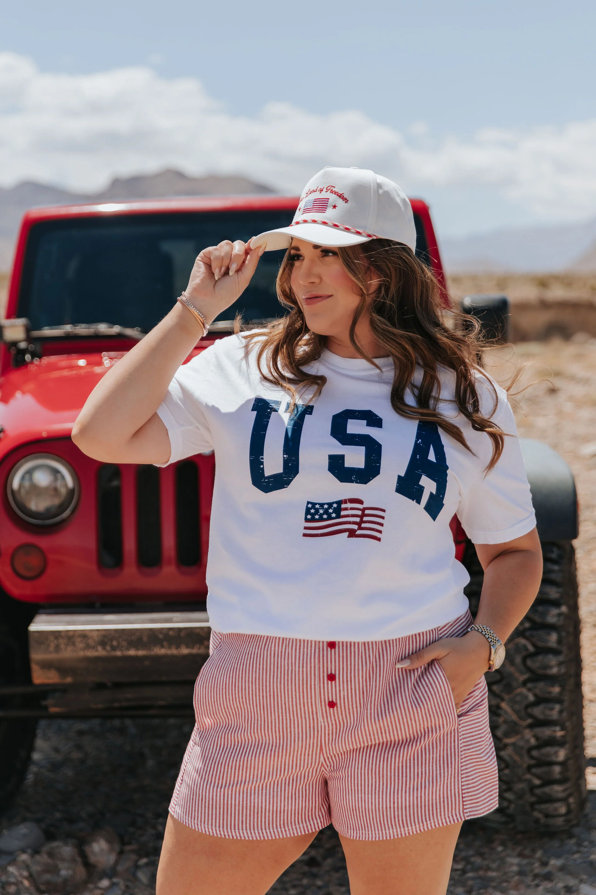 THE LAND OF FREEDOM TRUCKER HAT - (TWO COLORS) - Image 3