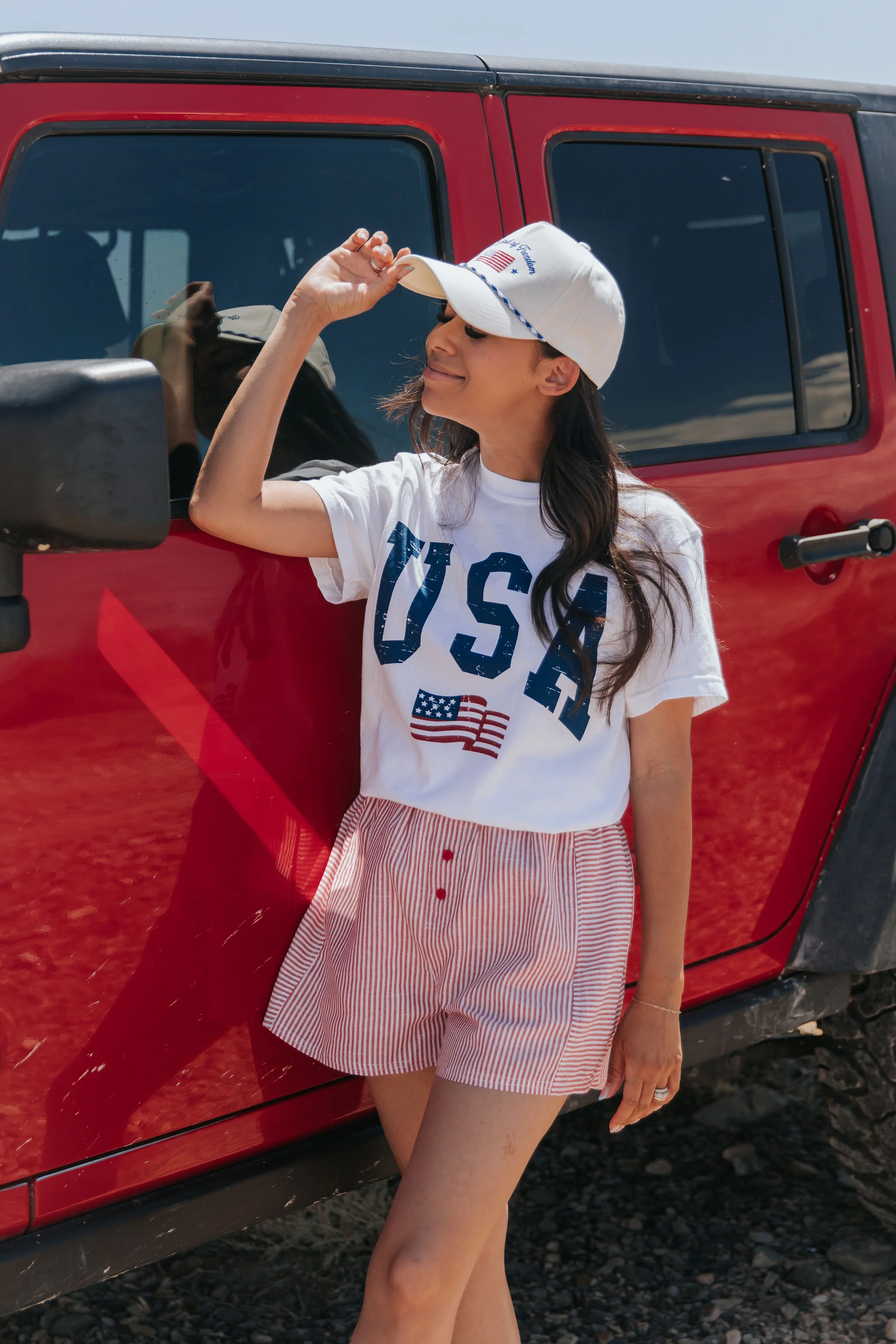 THE LAND OF FREEDOM TRUCKER HAT - (TWO COLORS) - Image 4
