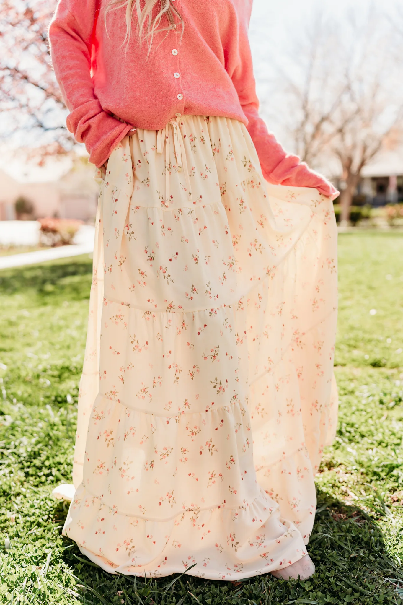 THE LARISSA FLORAL PRINT SKIRT IN YELLOW - Image 2