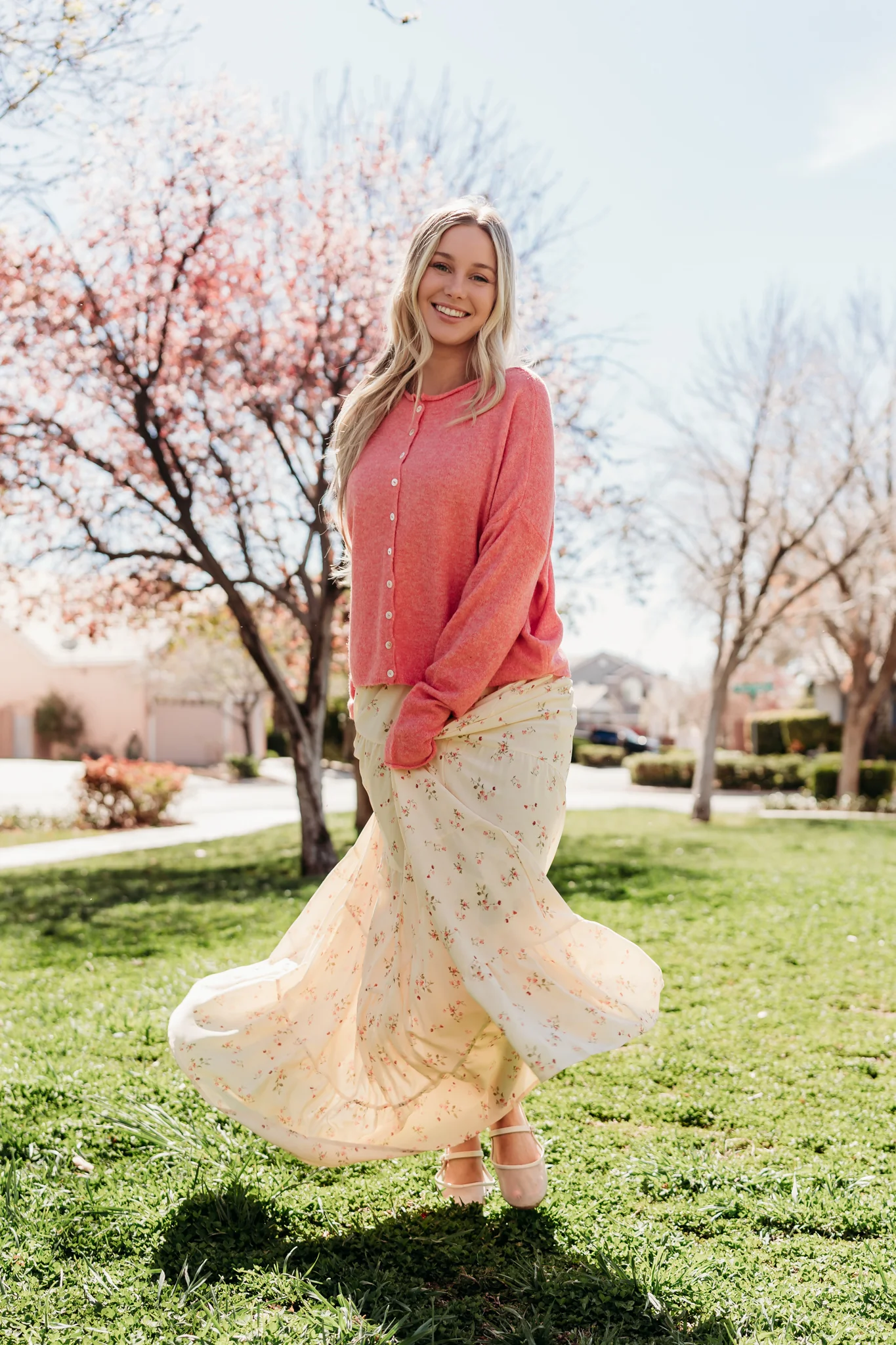 THE LARISSA FLORAL PRINT SKIRT IN YELLOW - Image 3